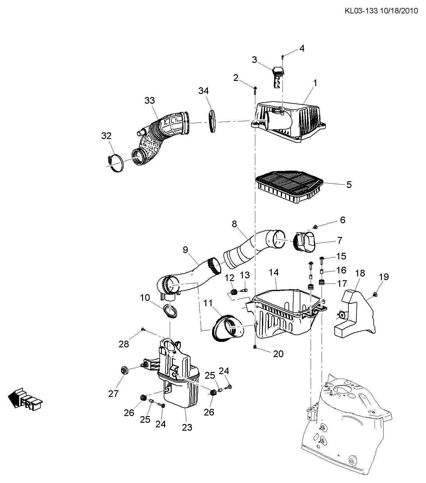 Vauxhall 22745824 - Повітряний фільтр autozip.com.ua