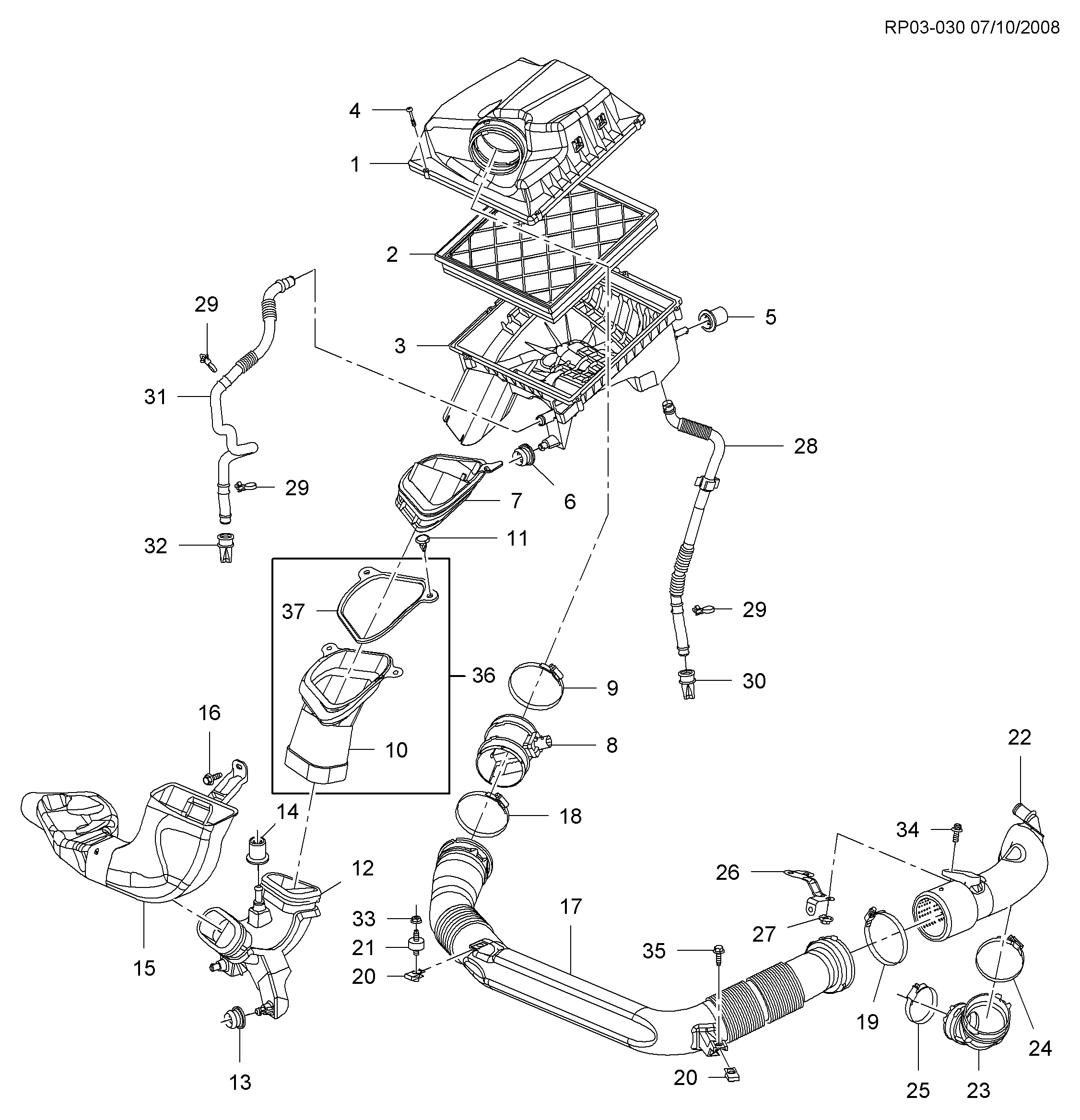 GMC 13272719 - Повітряний фільтр autozip.com.ua