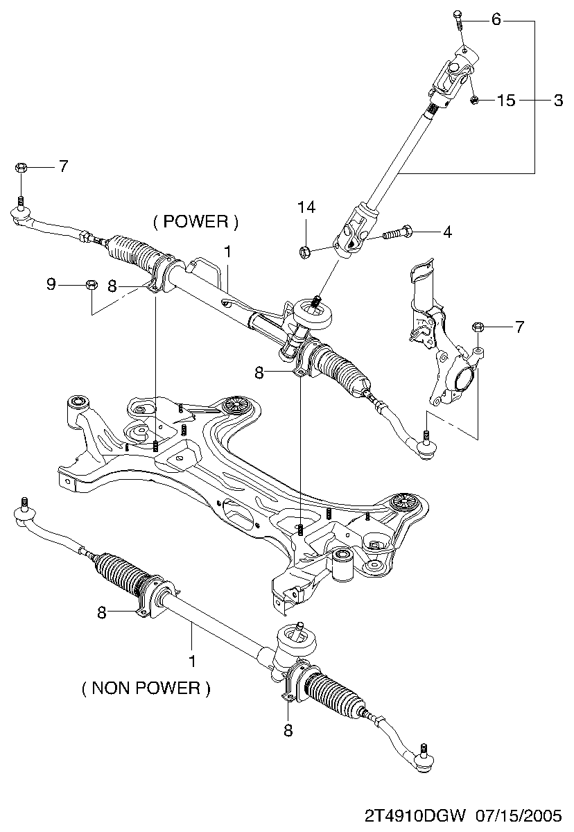 Chevrolet 96468863 - Рульовий механізм, рейка autozip.com.ua