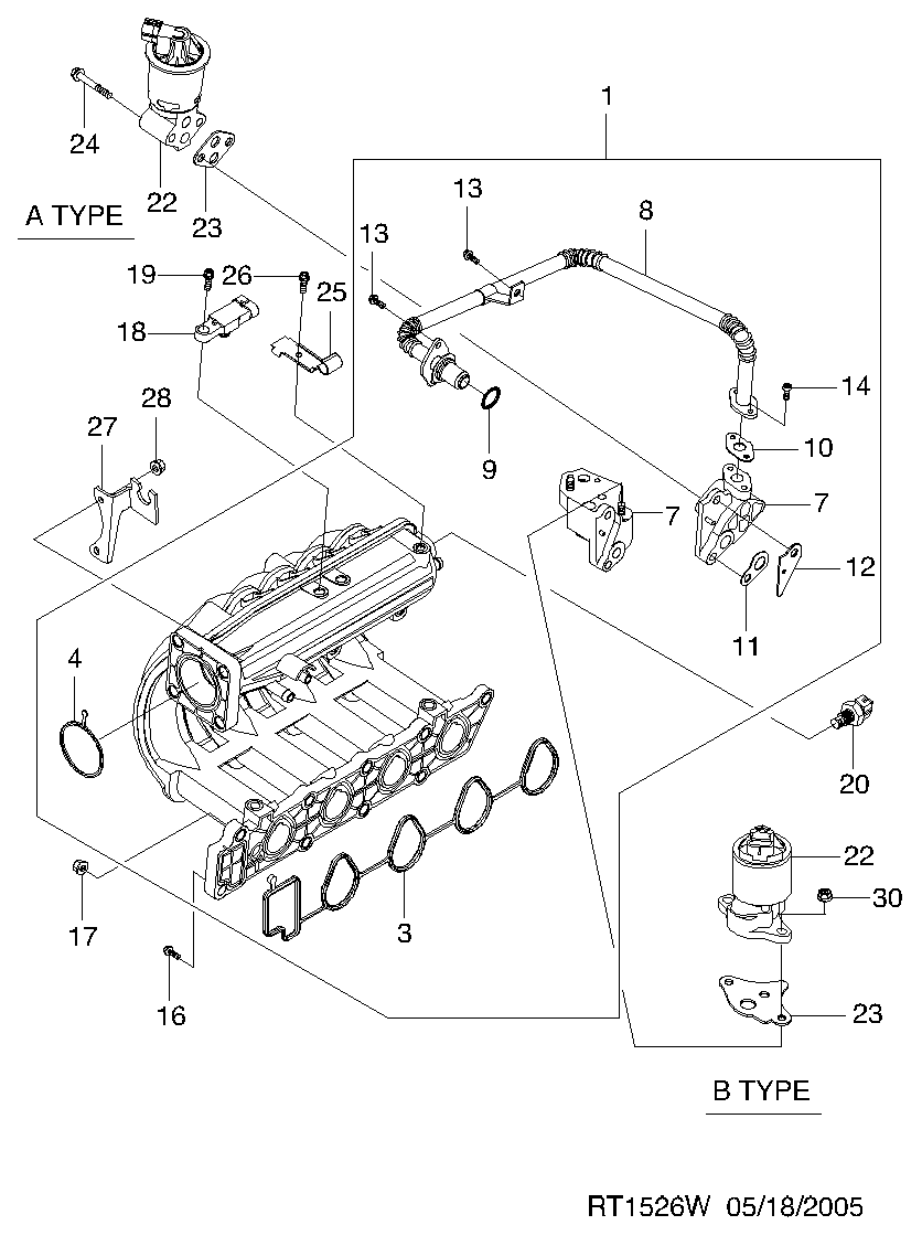 DAEWOO 96325535 - Клапан повернення ОГ autozip.com.ua