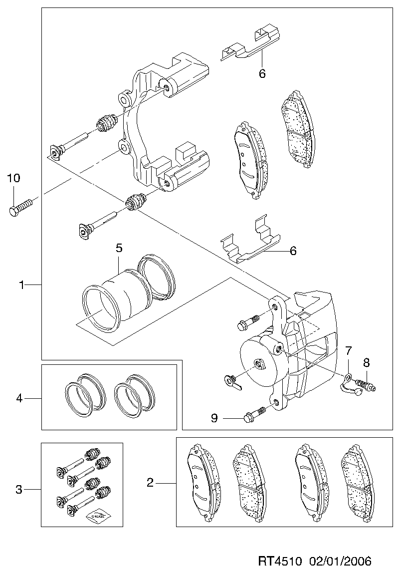 Opel 96534653 - Гальмівні колодки, дискові гальма autozip.com.ua