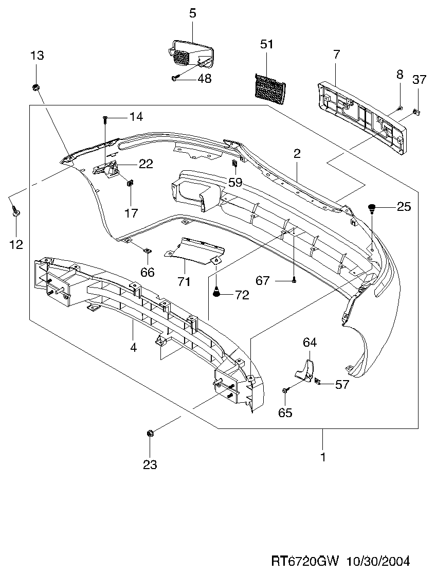 Chevrolet 96481325 - Кронштейн щитка номерного знака autozip.com.ua