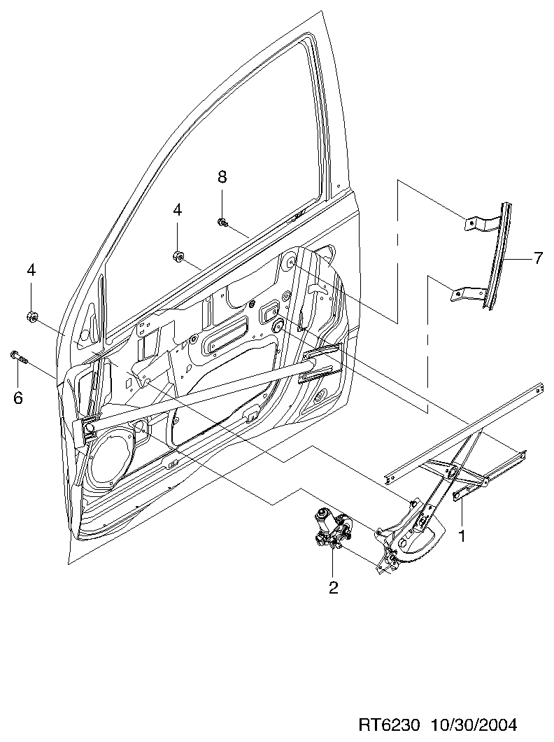 Chevrolet 96541737 - Підйомний пристрій для вікон autozip.com.ua