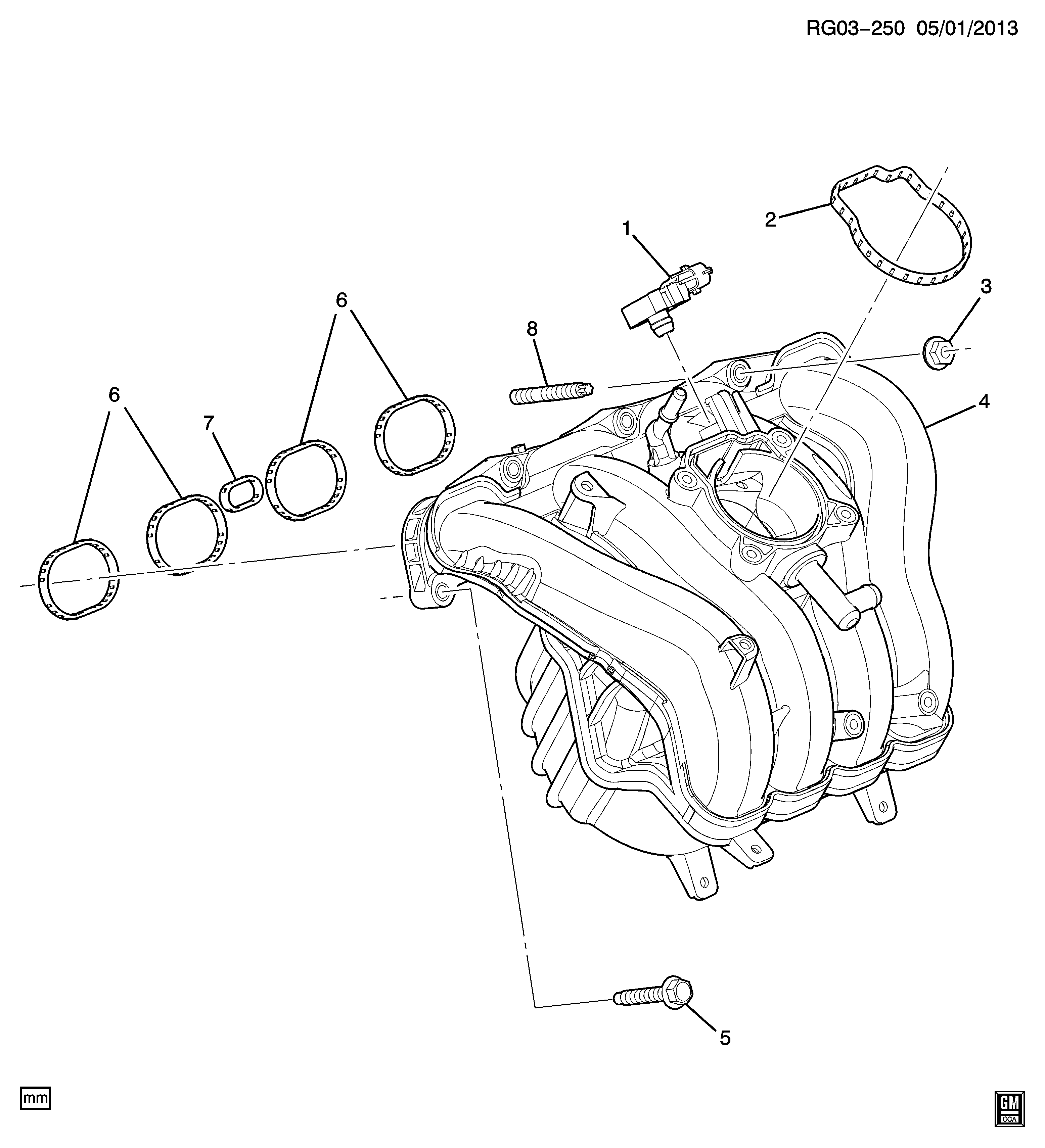 Chevrolet 12580395 - Прокладка, корпус впускного колектора autozip.com.ua