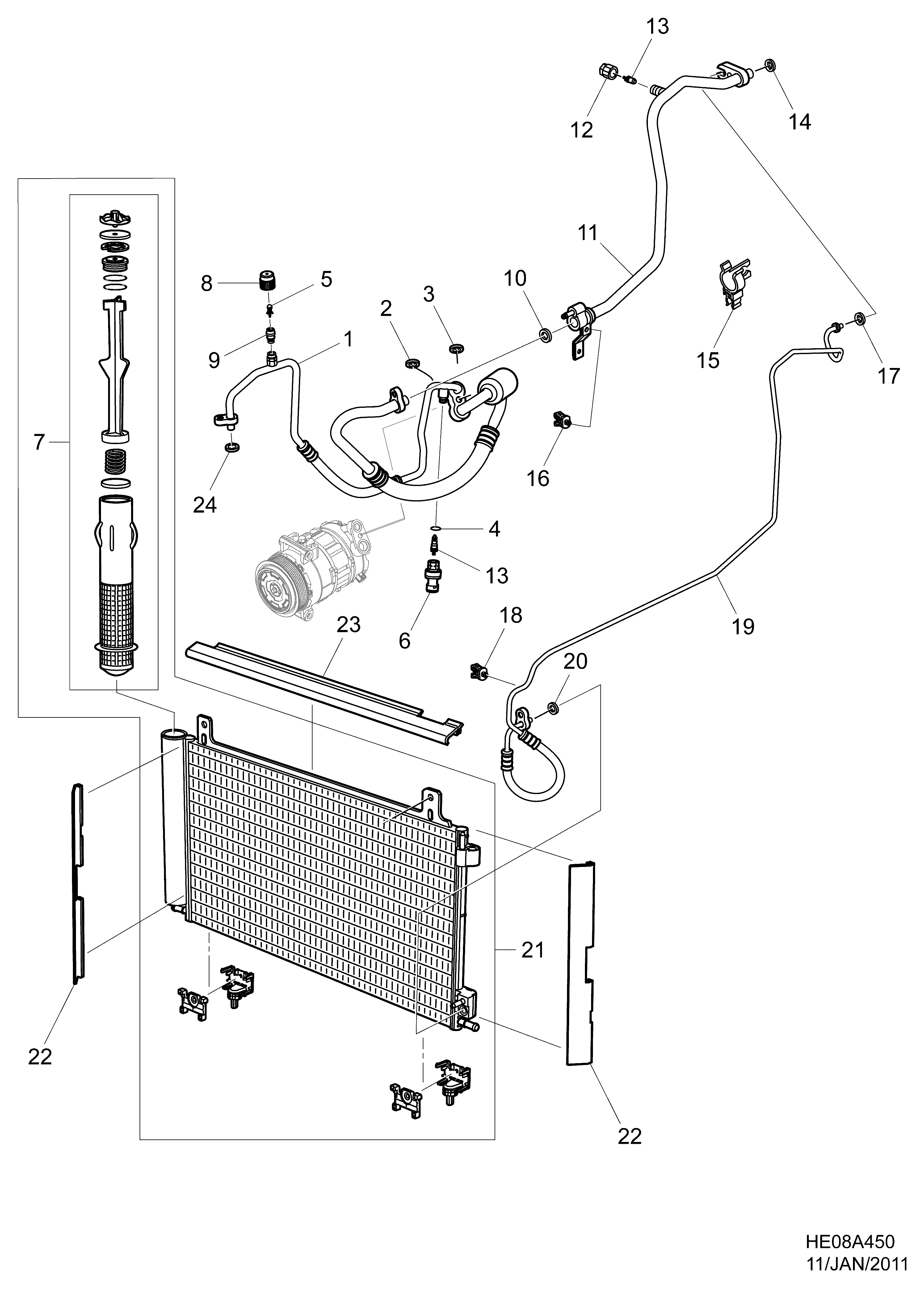 Chevrolet 13502759 - Пневматичний вимикач, кондиціонер autozip.com.ua