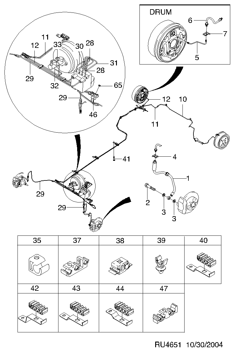 Chevrolet 96397206 - Гальмівний шланг autozip.com.ua