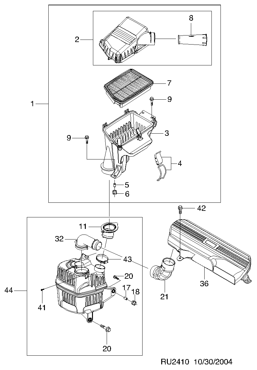 DAEWOO 96 263 897 - Повітряний фільтр autozip.com.ua