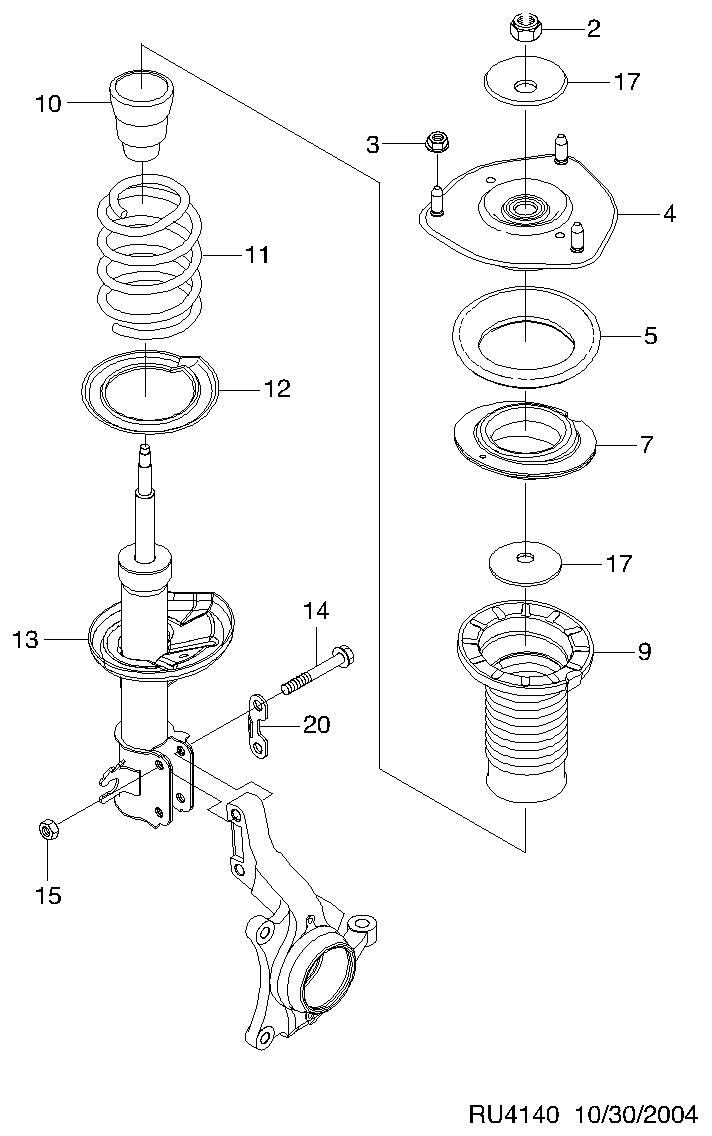 Chevrolet 96399293 - Амортизатор autozip.com.ua