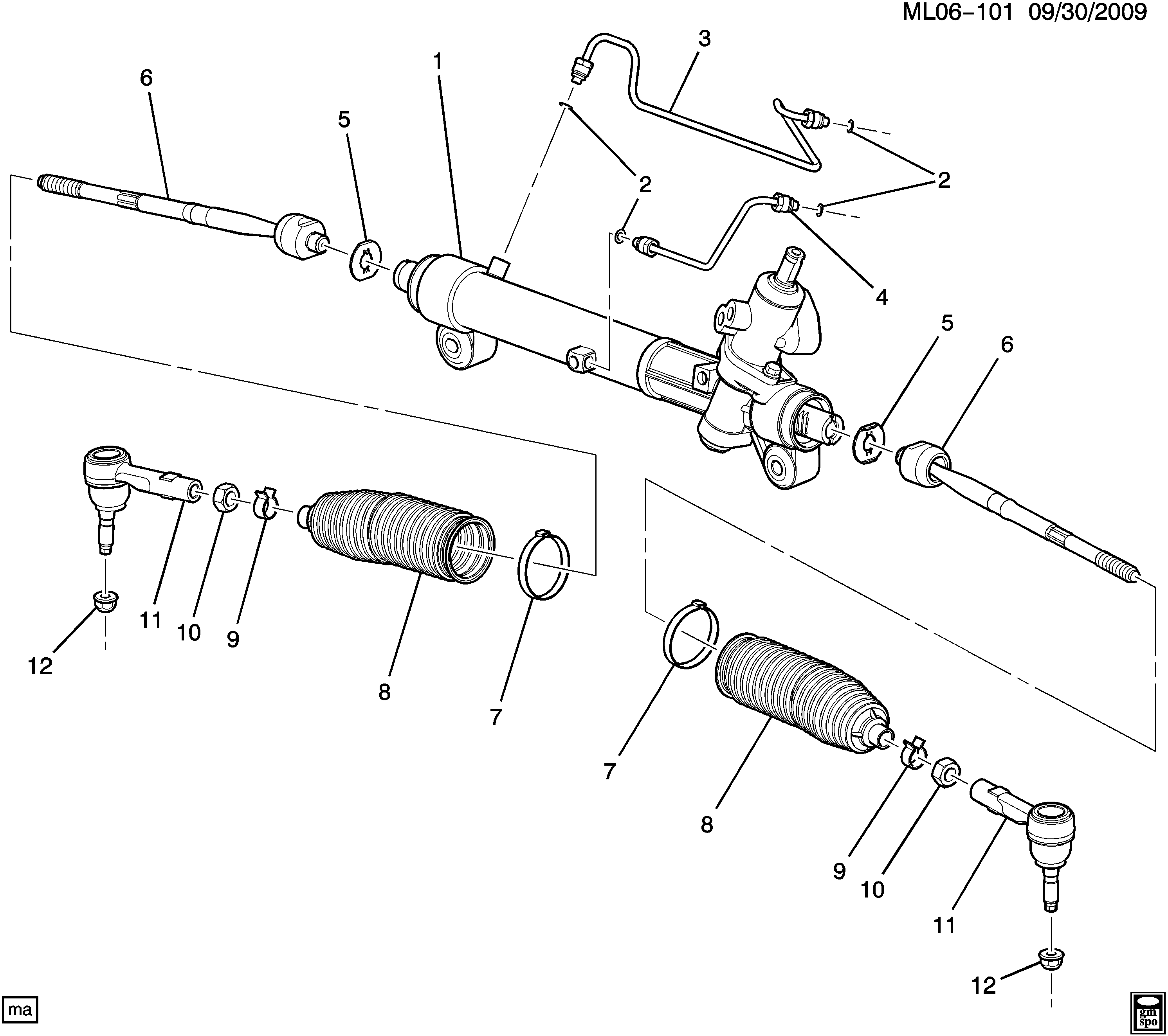 Chevrolet 19149839 - Наконечник рульової тяги, кульовий шарнір autozip.com.ua