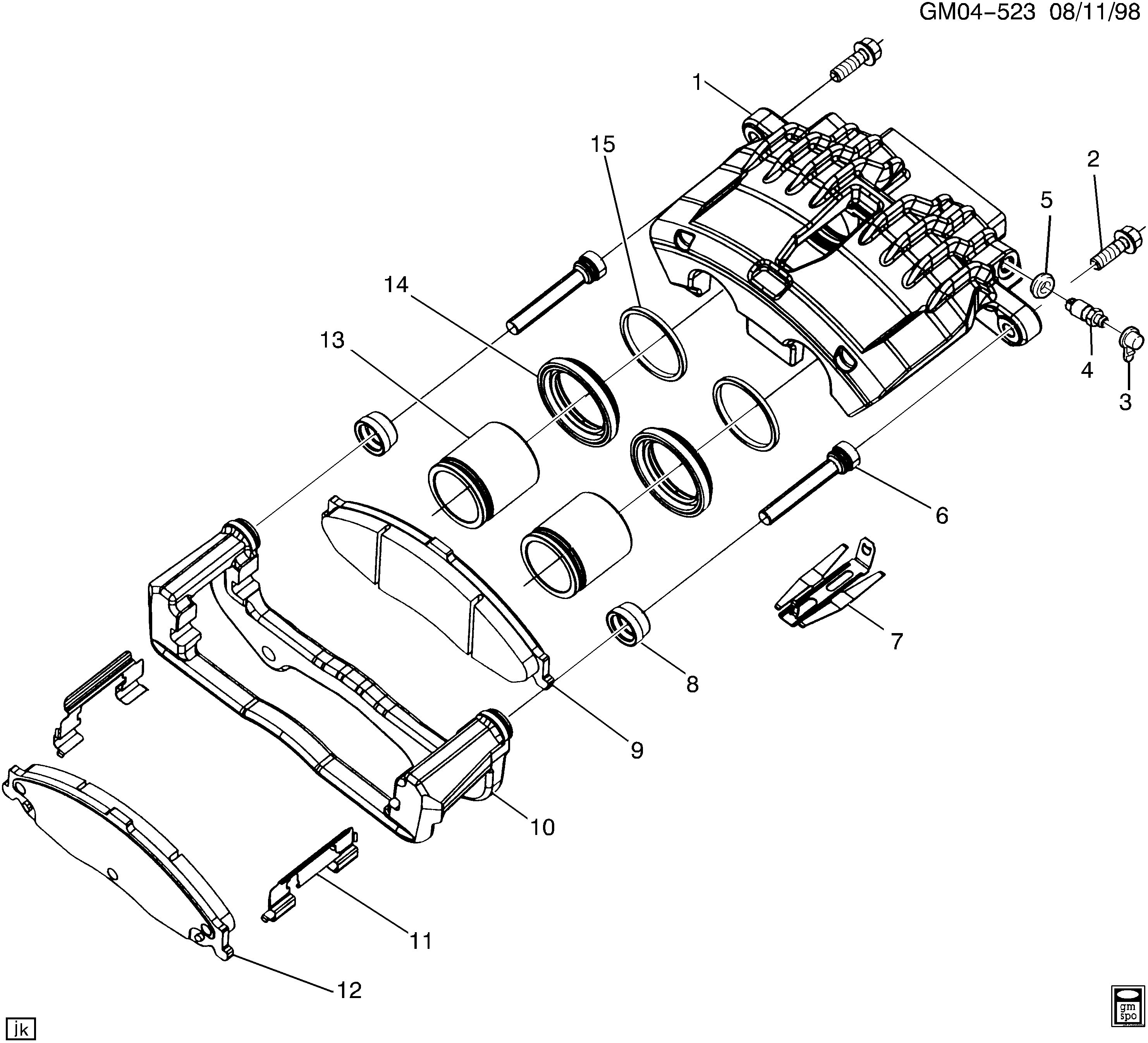 Chevrolet 888 924 64 - Гальмівні колодки, дискові гальма autozip.com.ua