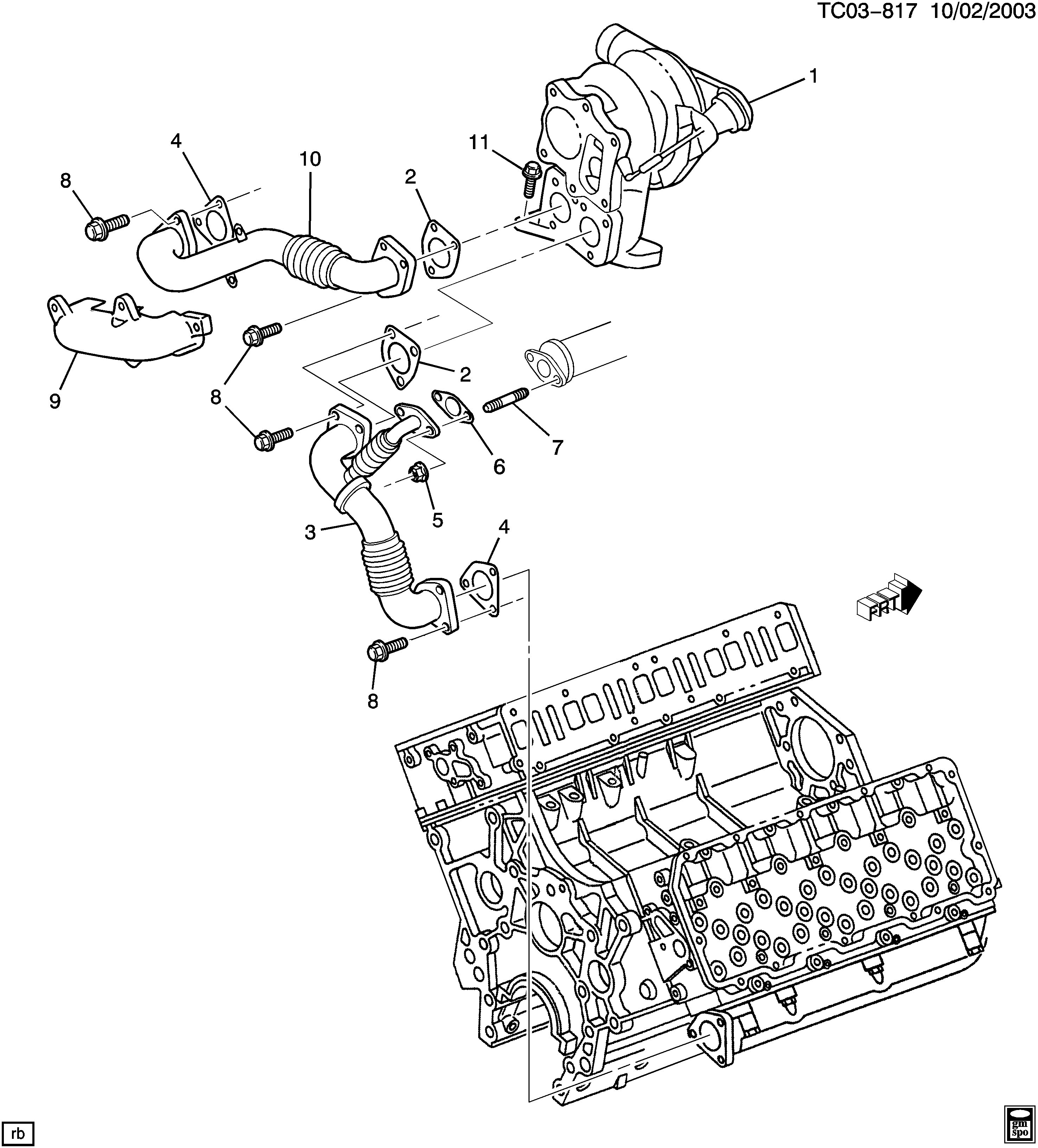 Pontiac 97188685 - GASKET,EXH TURBO INL PIPE(BETWEEN EXHAUST MANIFOLD AND EXHAUST M autozip.com.ua