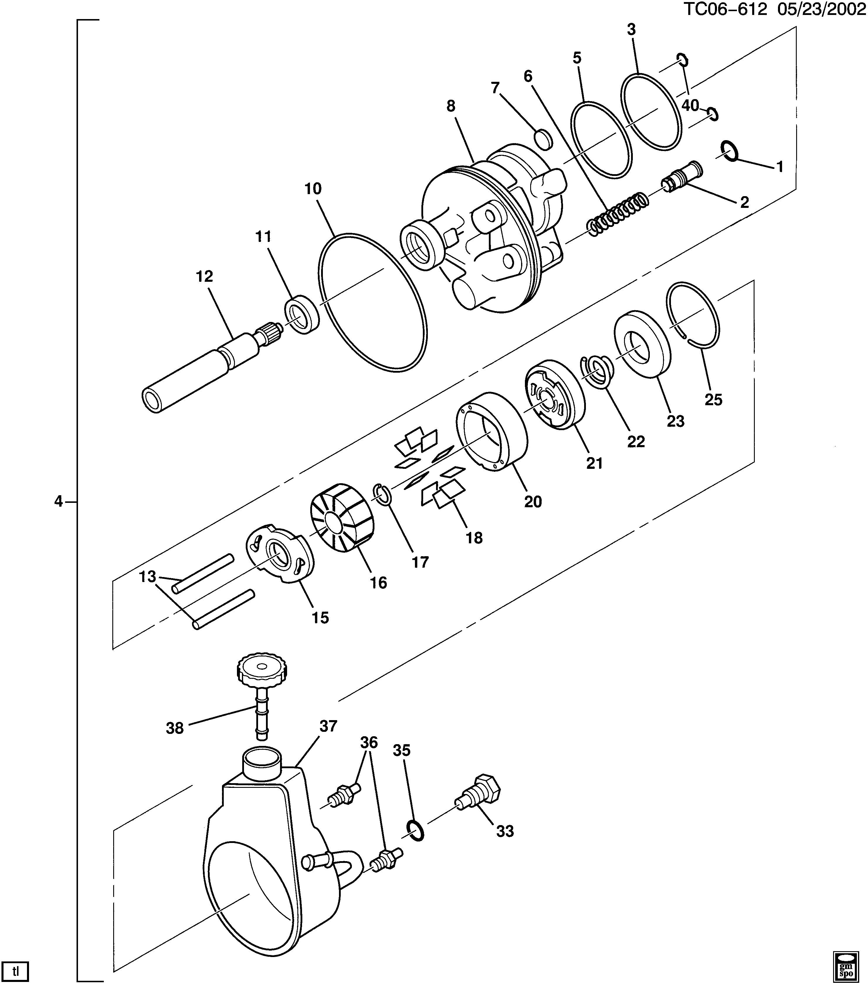 Chevrolet 15909826 - Гідравлічний насос, рульове управління, ГУР autozip.com.ua