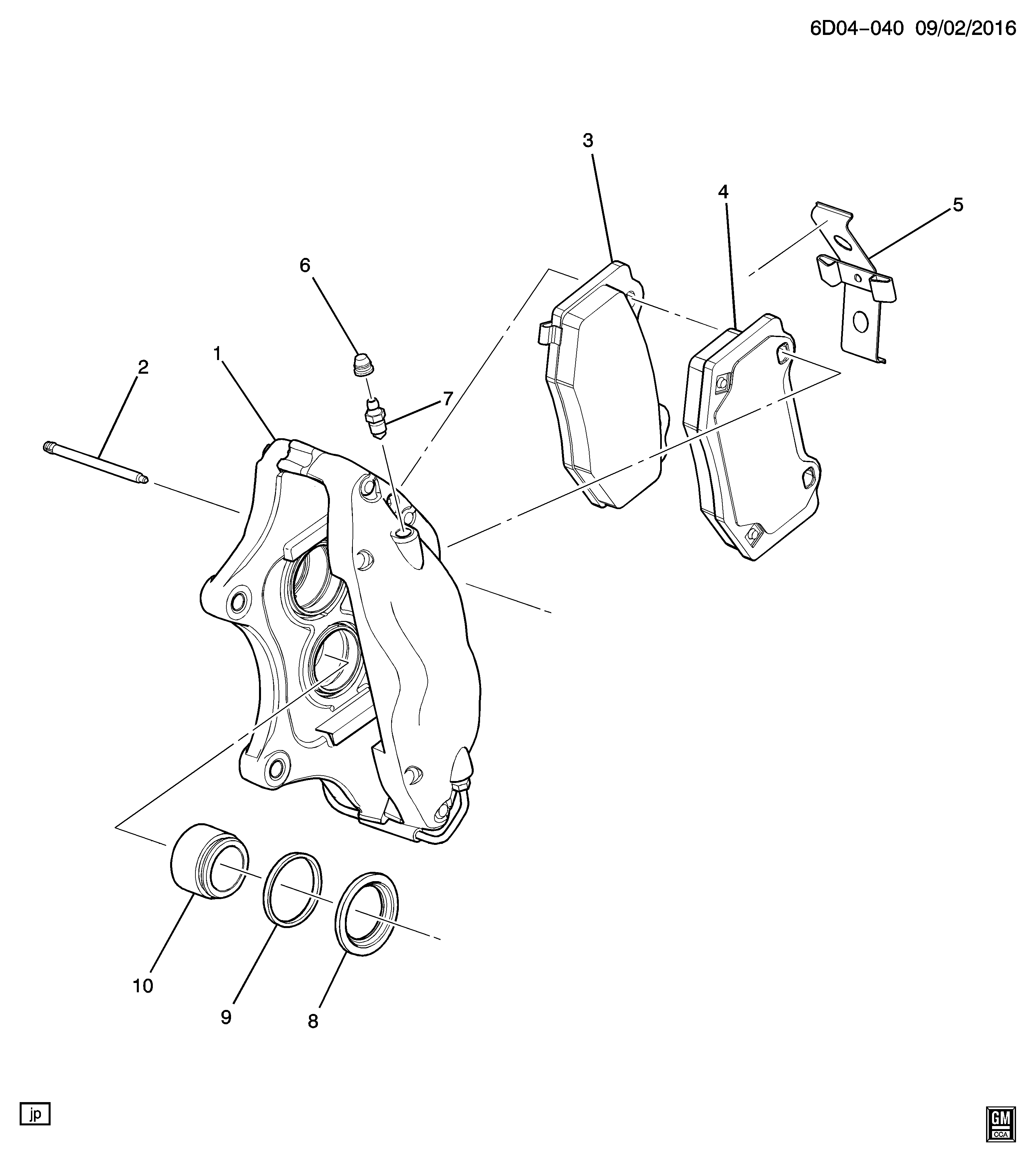 Chevrolet 13591602 - Ремкомплект, гальмівний супорт autozip.com.ua