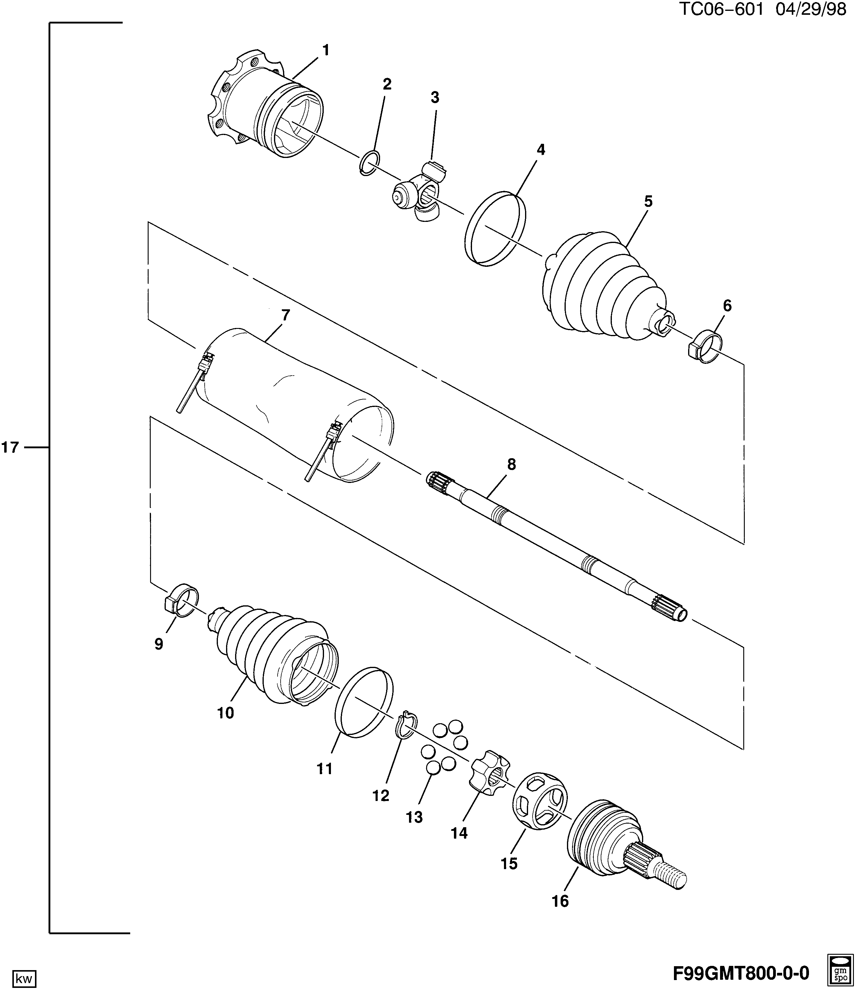 General Motors 19256071 - Пильник, приводний вал autozip.com.ua