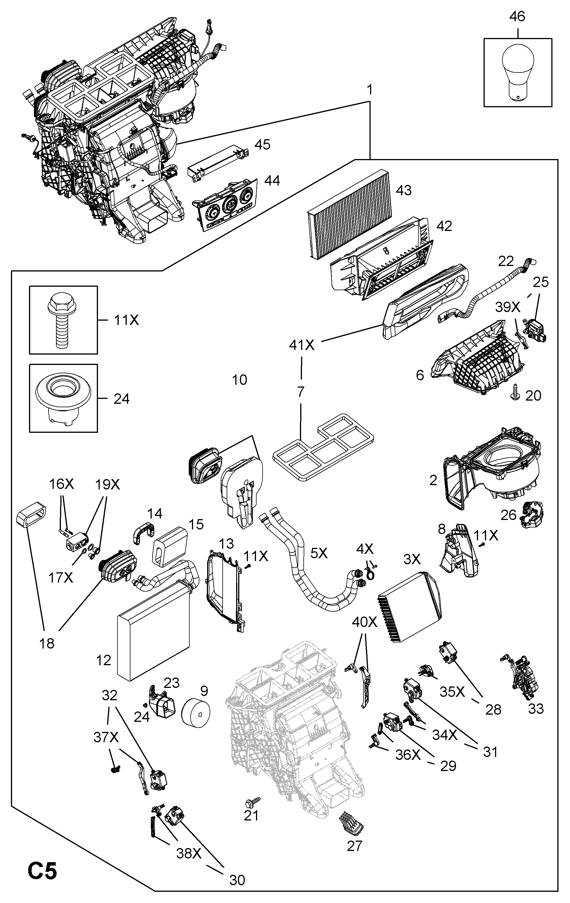 Vauxhall 6845622 - Випарник, кондиціонер autozip.com.ua