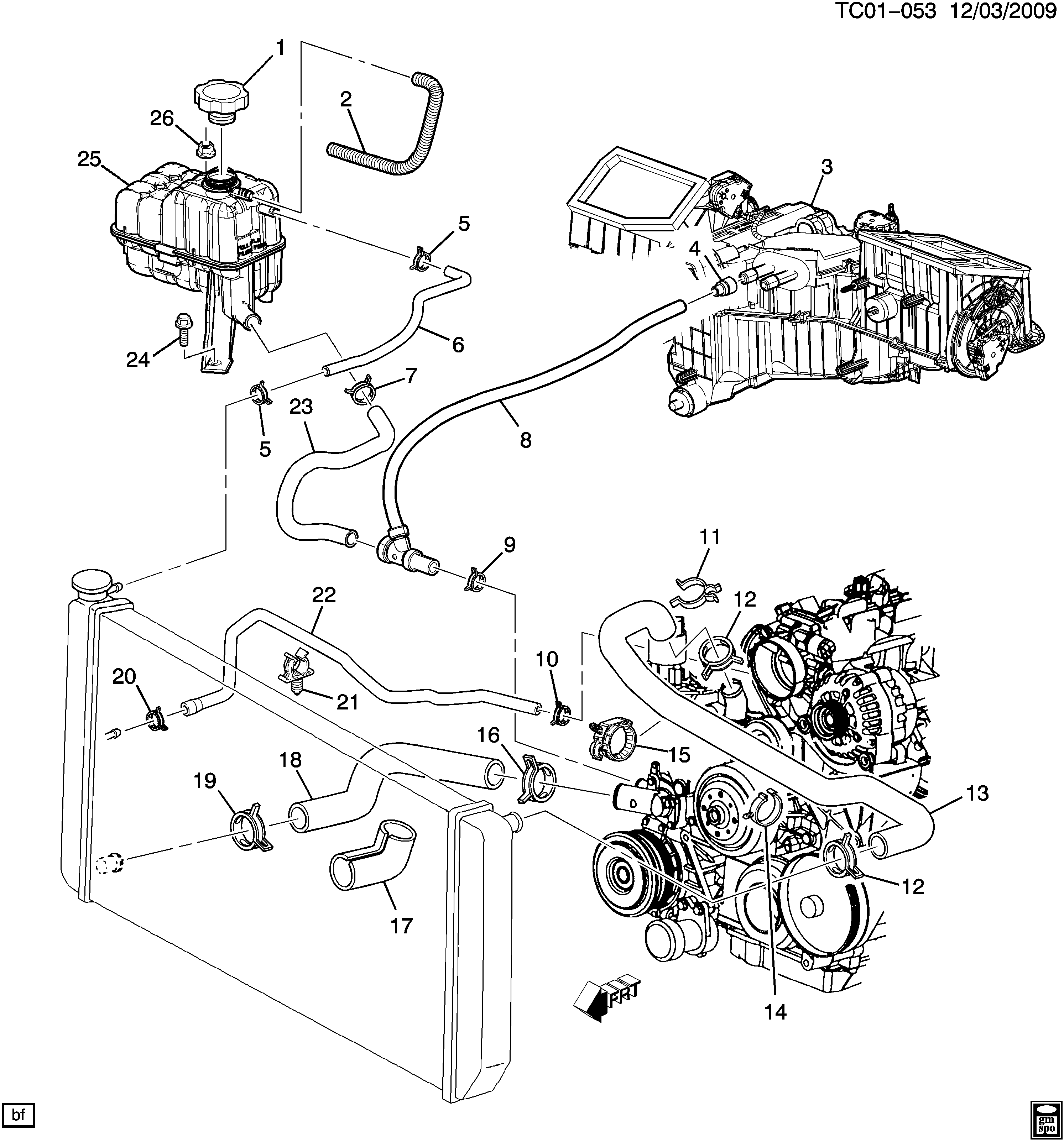 Chevrolet 15179498 - Шланг радіатора autozip.com.ua