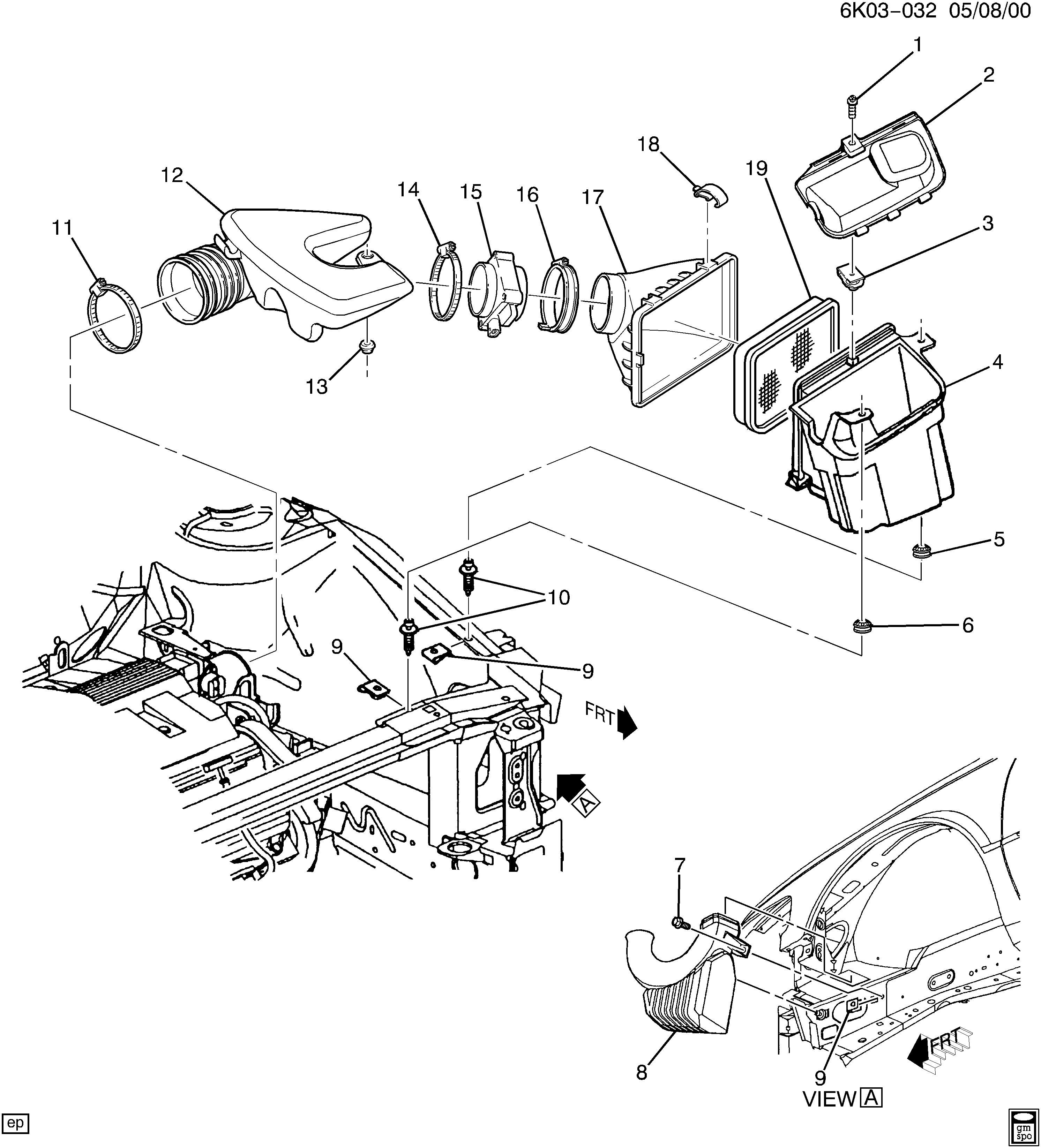 GMC 19166106 - Повітряний фільтр autozip.com.ua