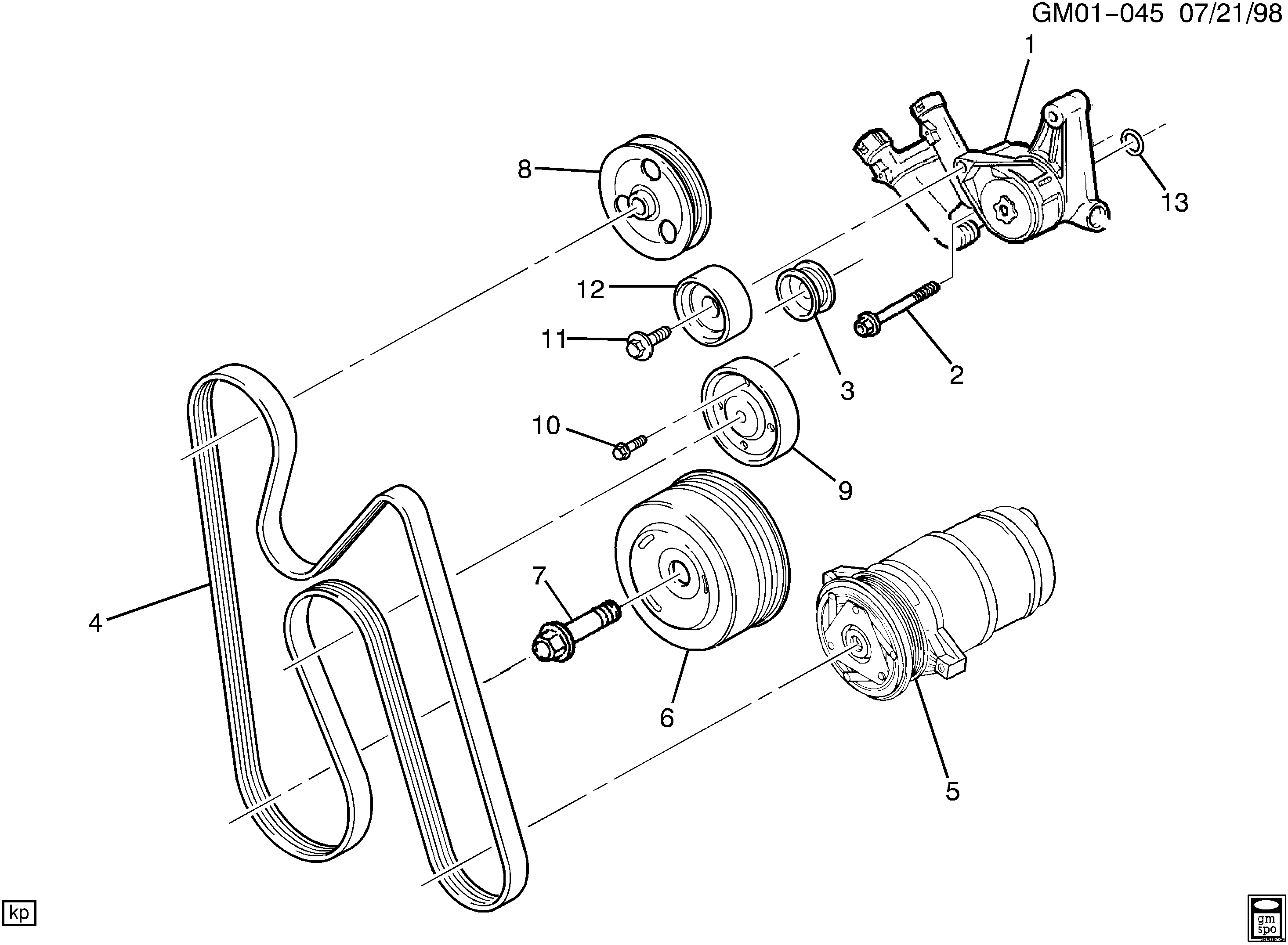 Buick 24506756 - Паразитний / провідний ролик, поліклиновий ремінь autozip.com.ua