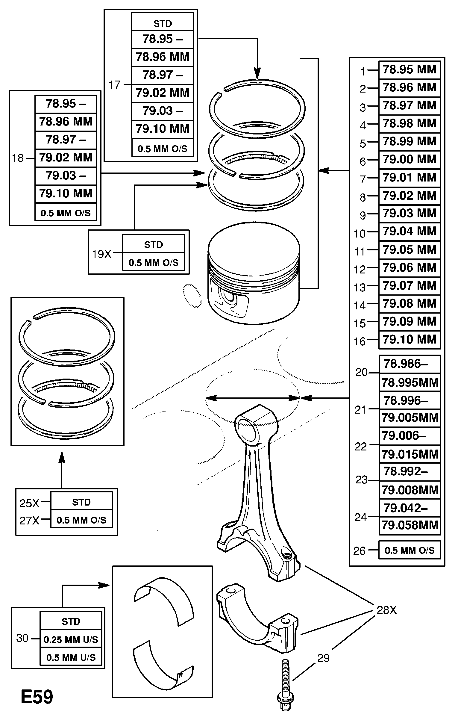 Opel 562 304 0 - Поршень autozip.com.ua