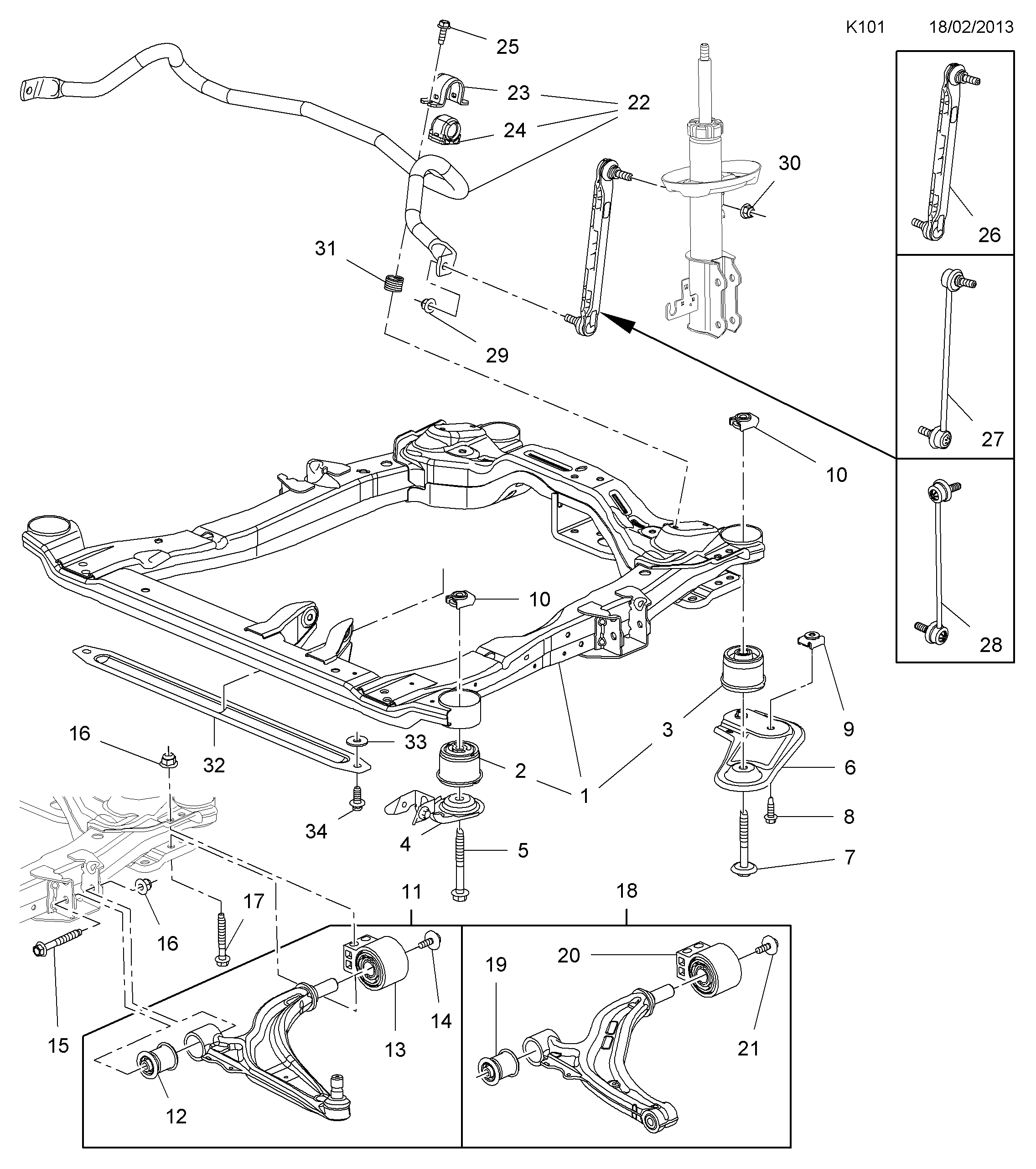 Vauxhall 350621 - Втулка, стабілізатор autozip.com.ua