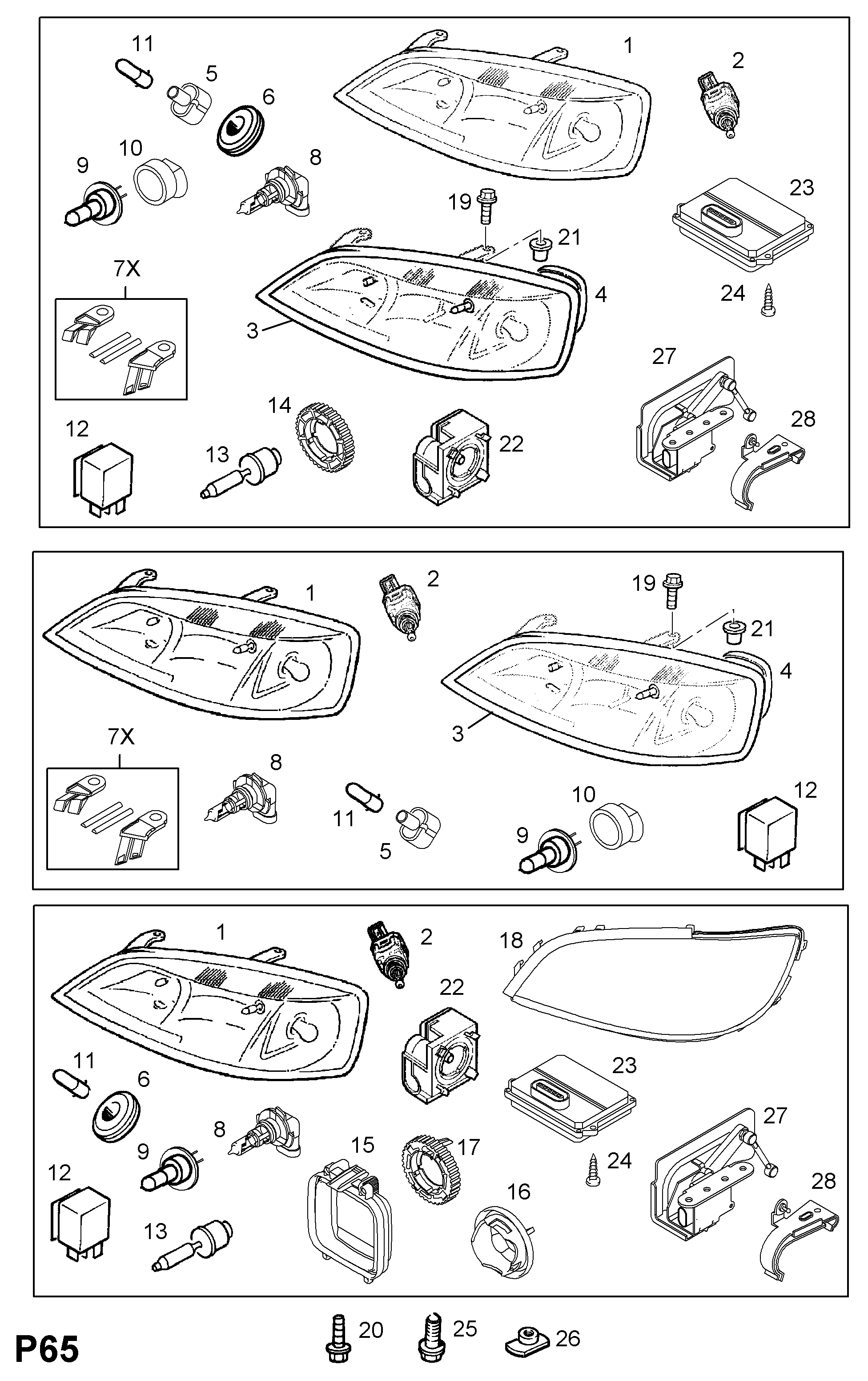 Opel 12 16 111 - Основна фара autozip.com.ua