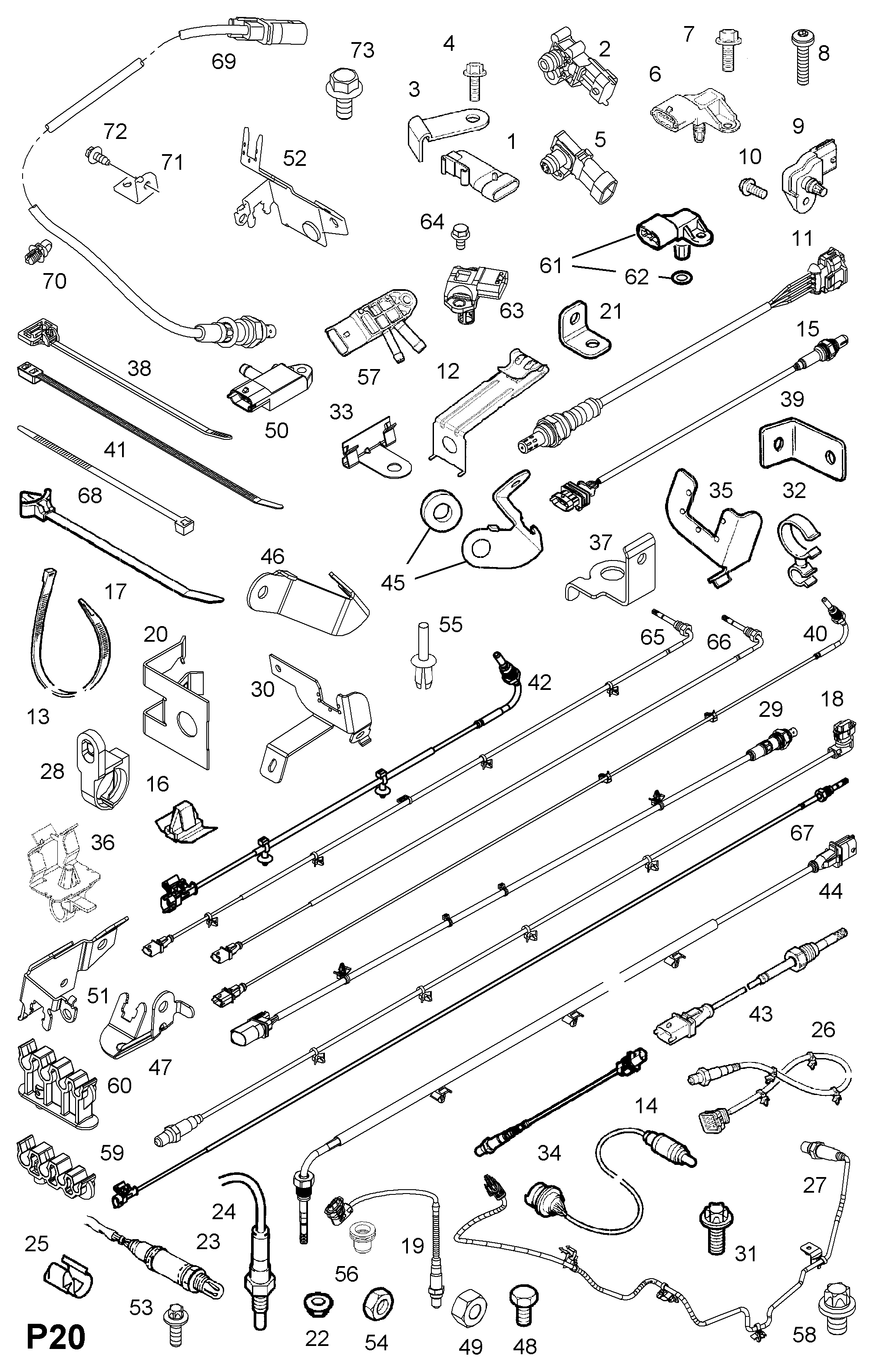 FIAT 5855377 - Датчик, температура вихлопних газів autozip.com.ua