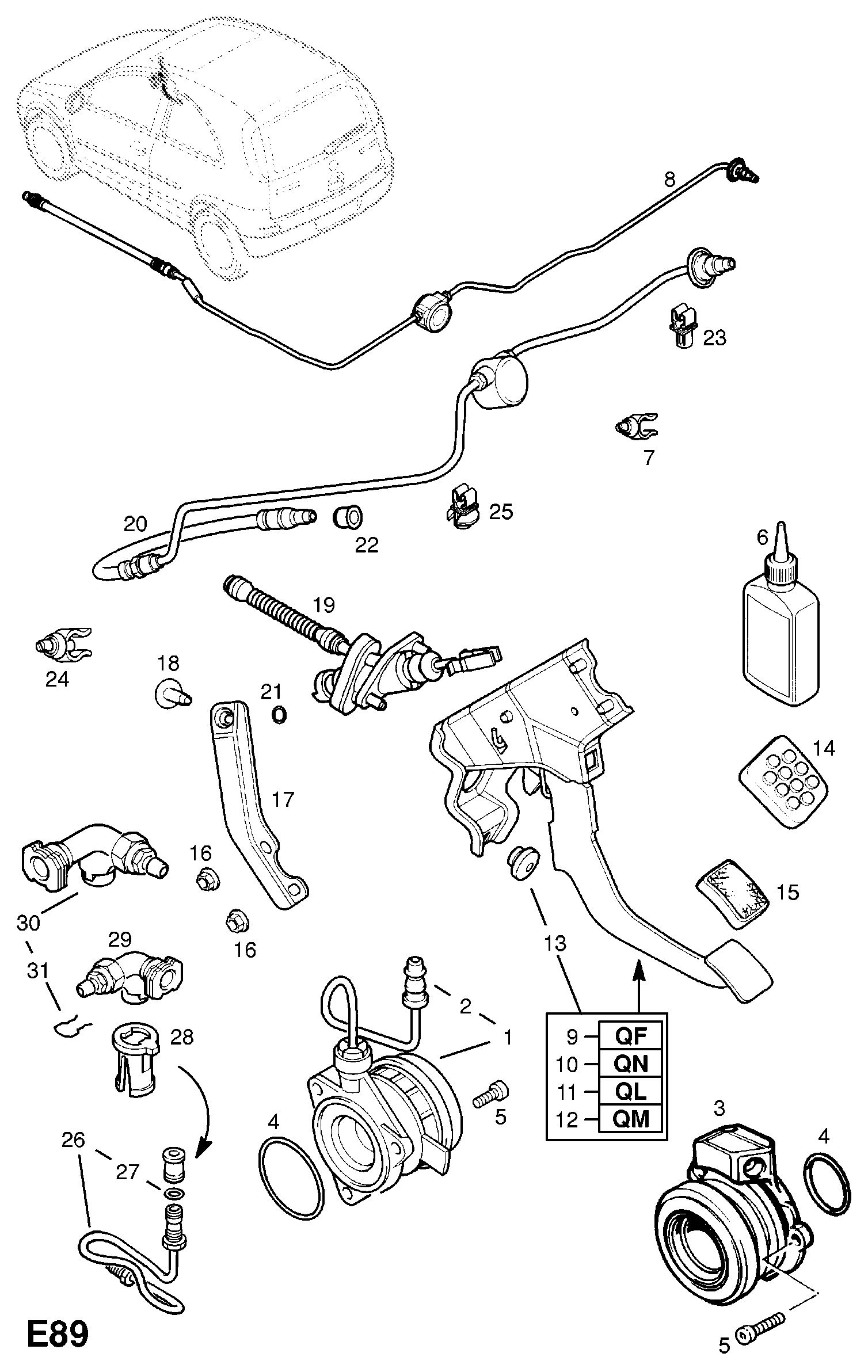 Opel 6 79 404 - Головний циліндр, система зчеплення autozip.com.ua