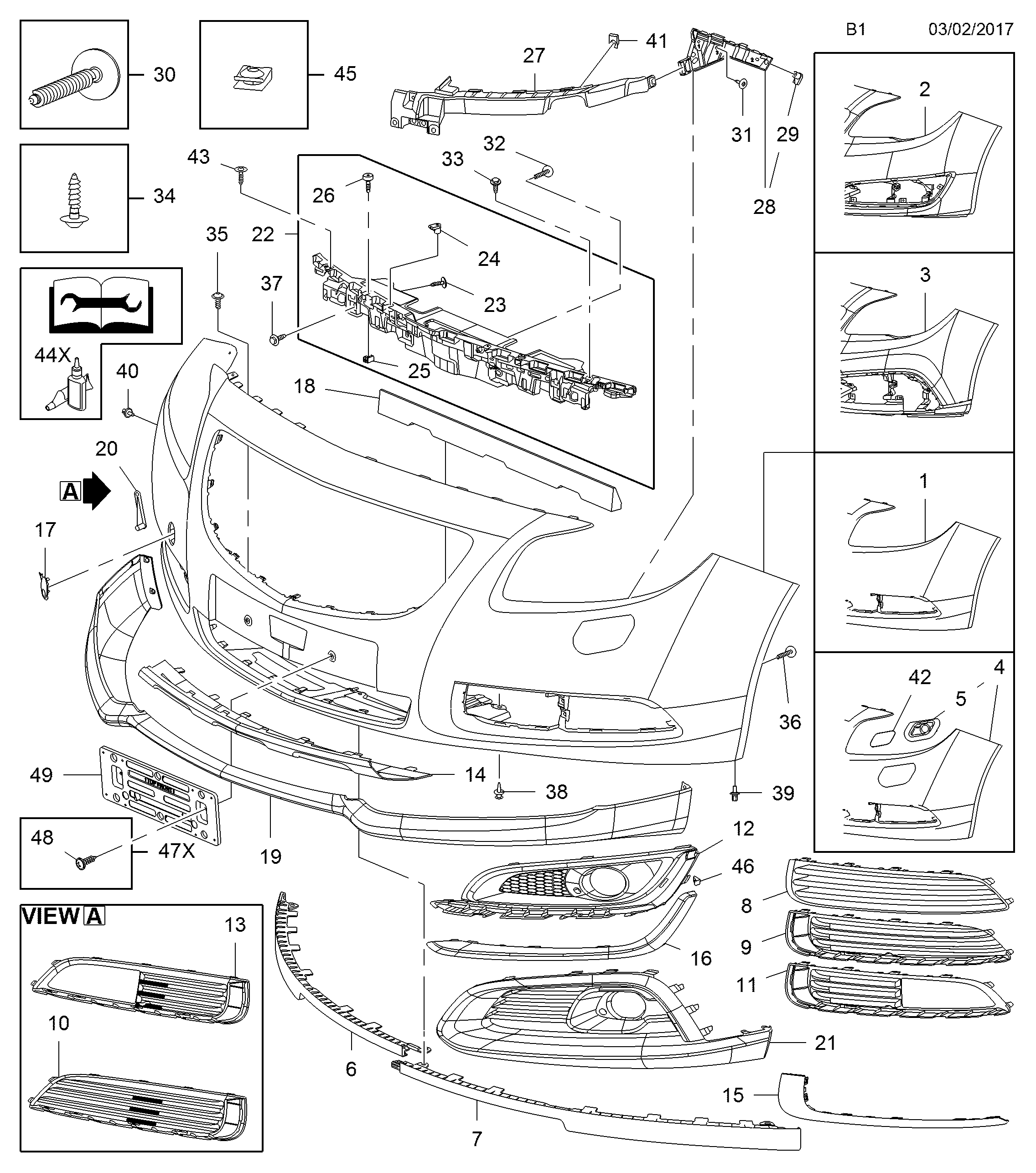 Opel 1400463 - Решітка вентилятора, буфер autozip.com.ua