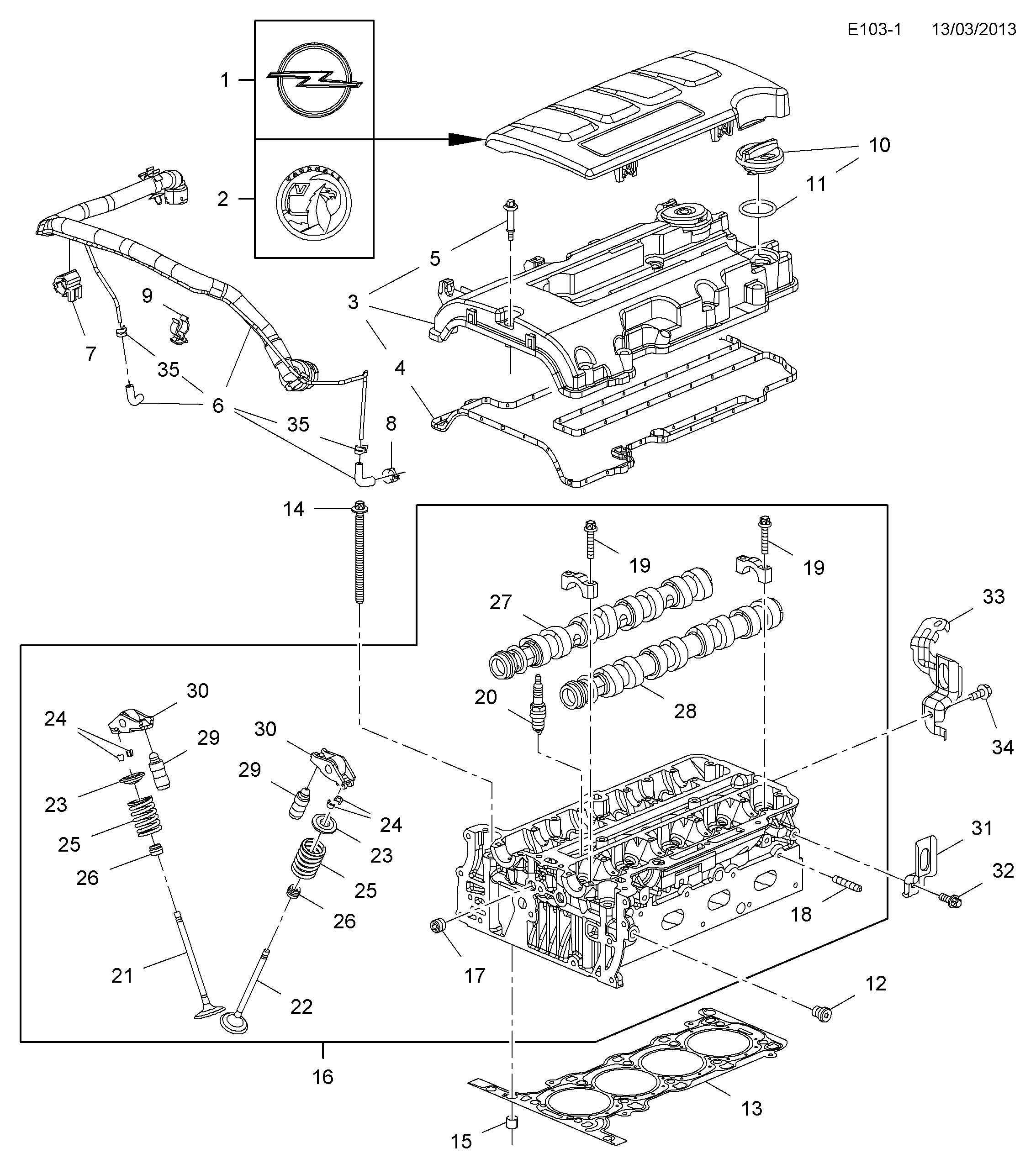 Opel 607 165 - Болт головки циліндра autozip.com.ua