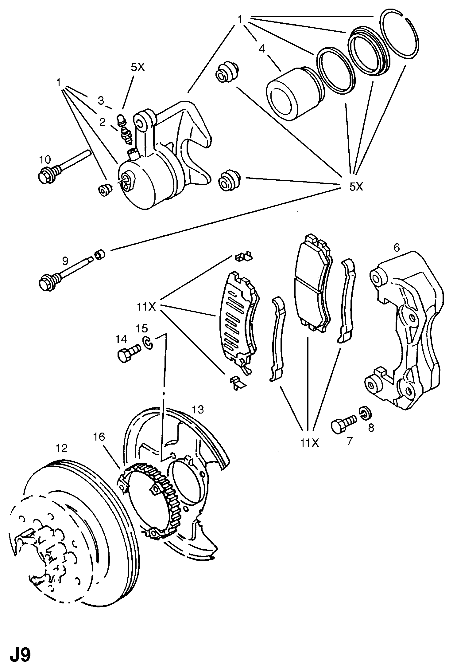 Vauxhall 542248 - Гальмівний супорт autozip.com.ua