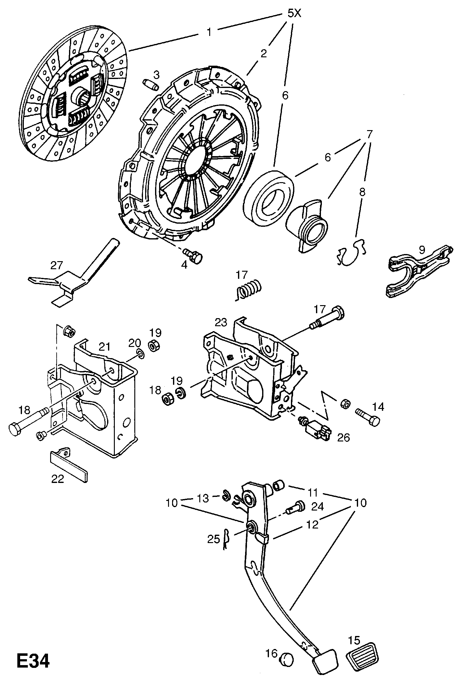 Opel 6 68 659 - Вичавний підшипник autozip.com.ua