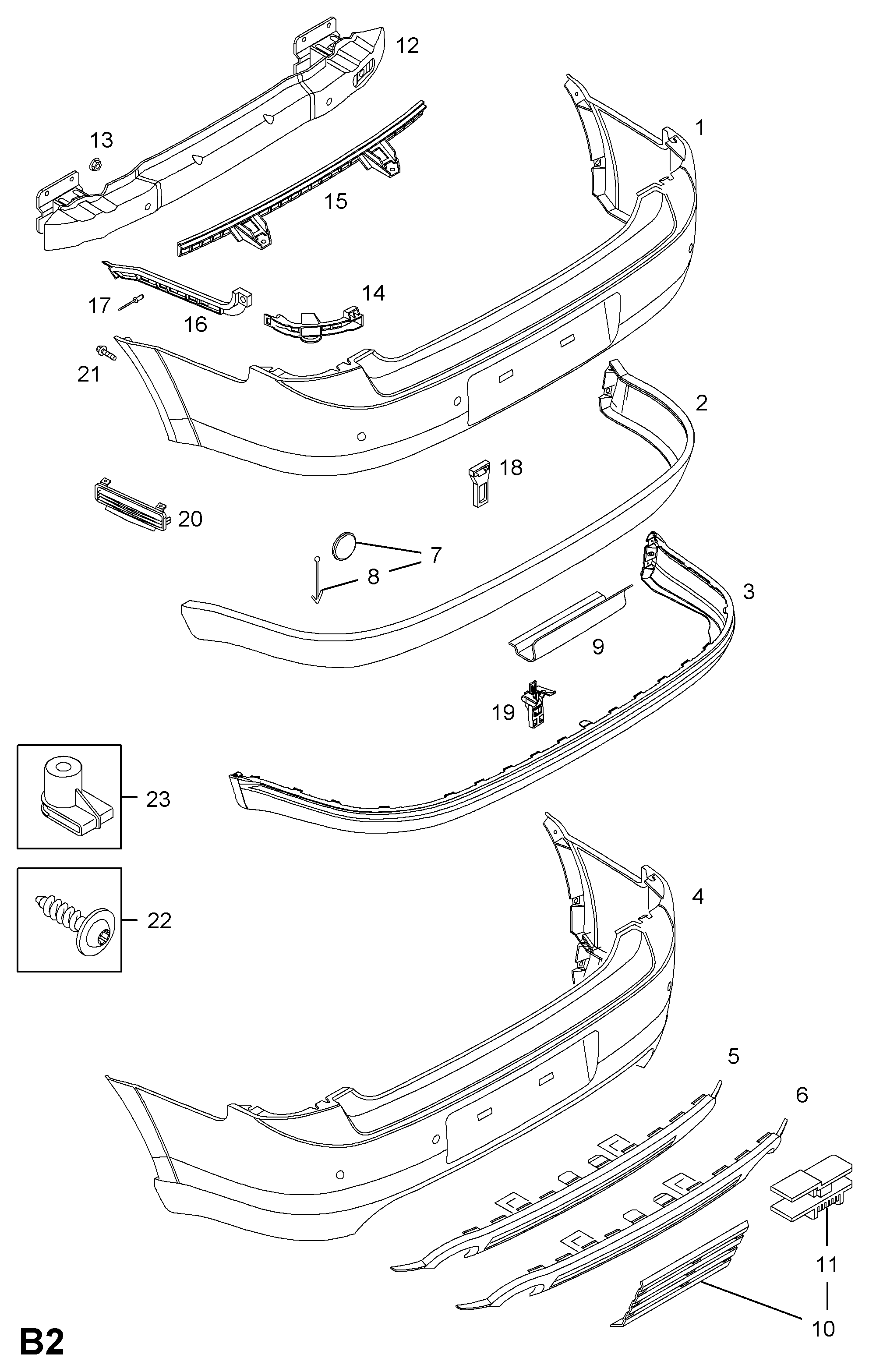 OPEL 222725 - FLAP, TOWING LUG, REAR END PANEL  (PRODUCTION NO. 9186153) autozip.com.ua