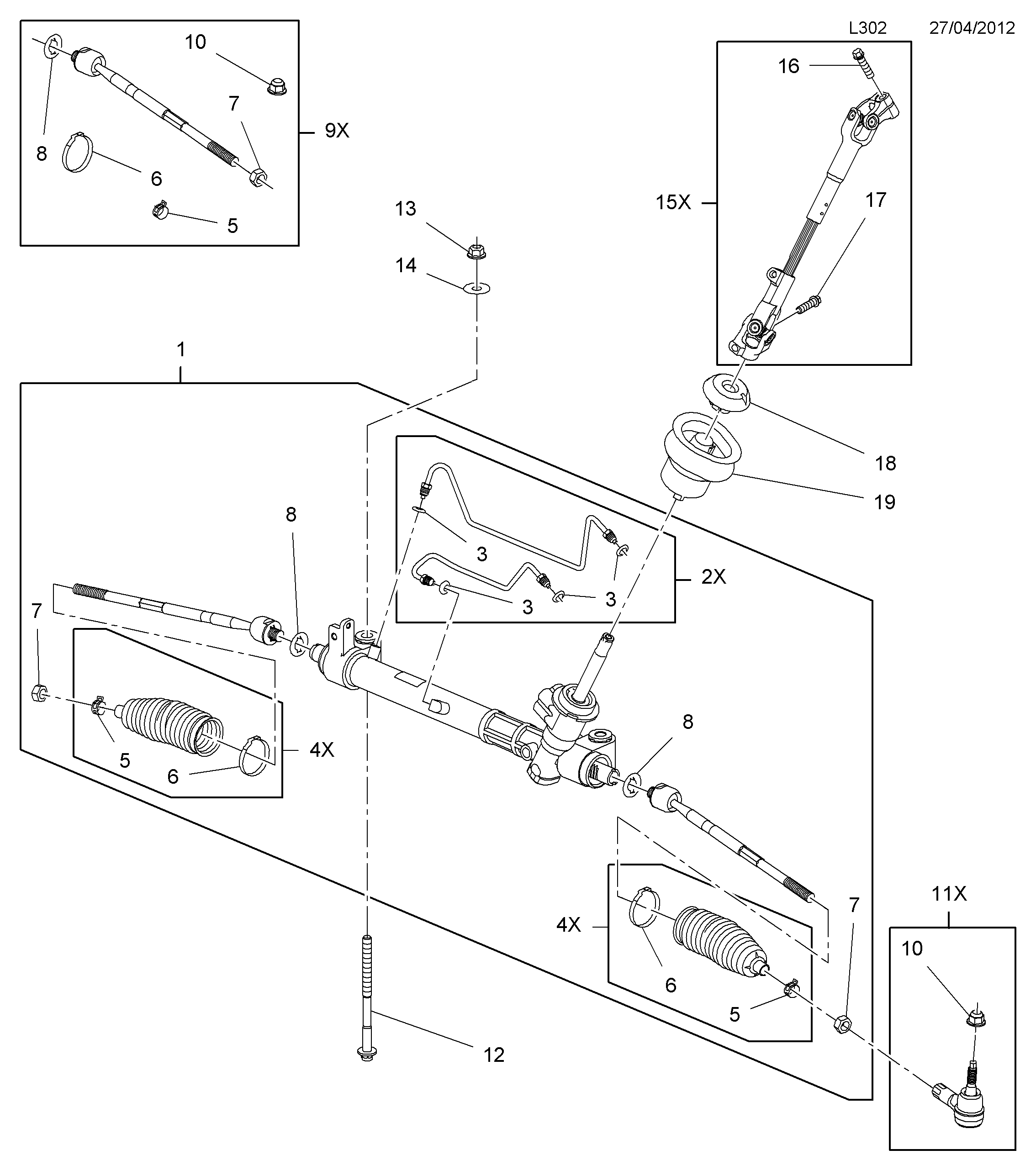 Vauxhall 1609206 - Наконечник рульової тяги, кульовий шарнір autozip.com.ua