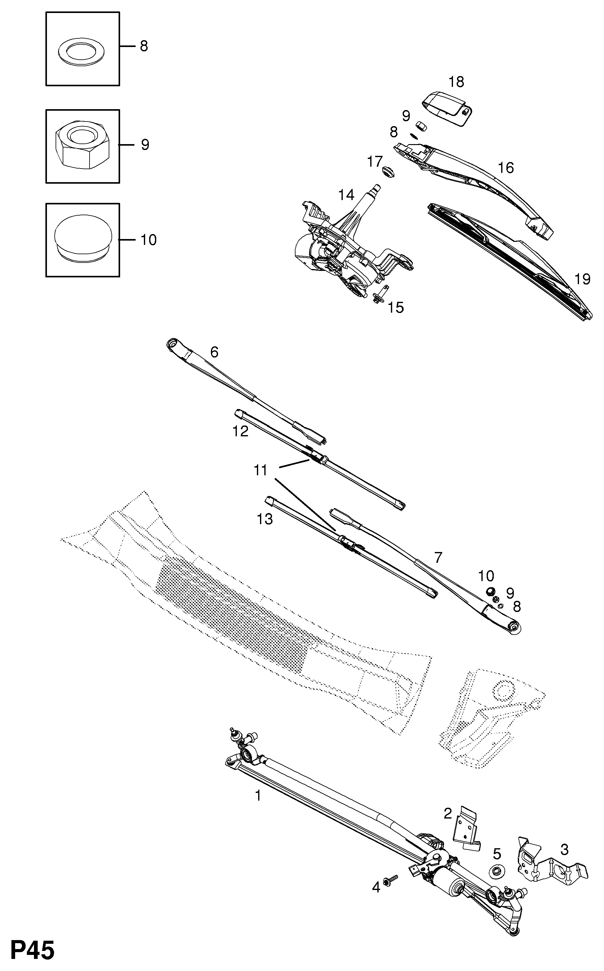 Opel 6272282 - Щітка склоочисника autozip.com.ua