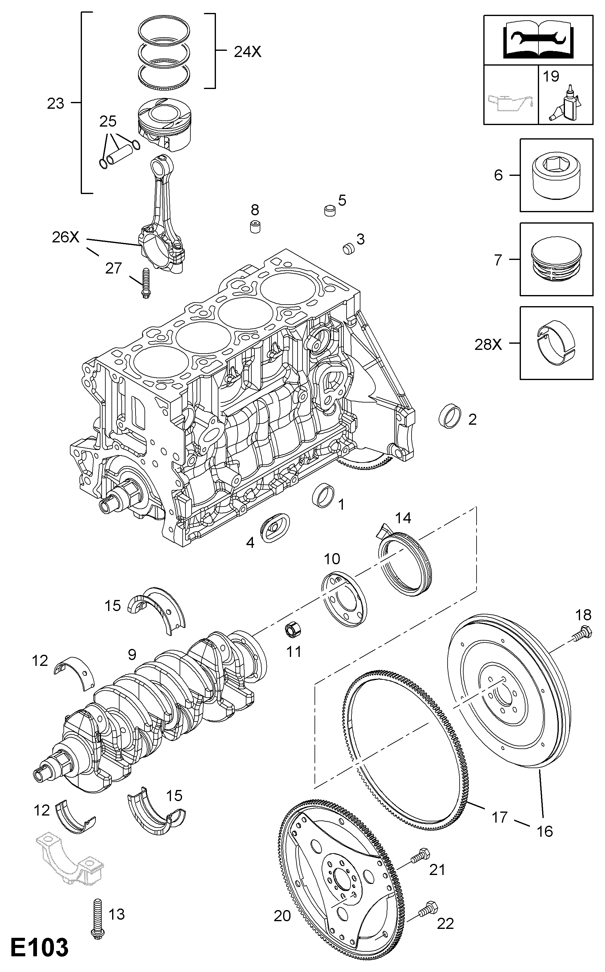 Opel 618 745 - Підшипник коленвала autozip.com.ua