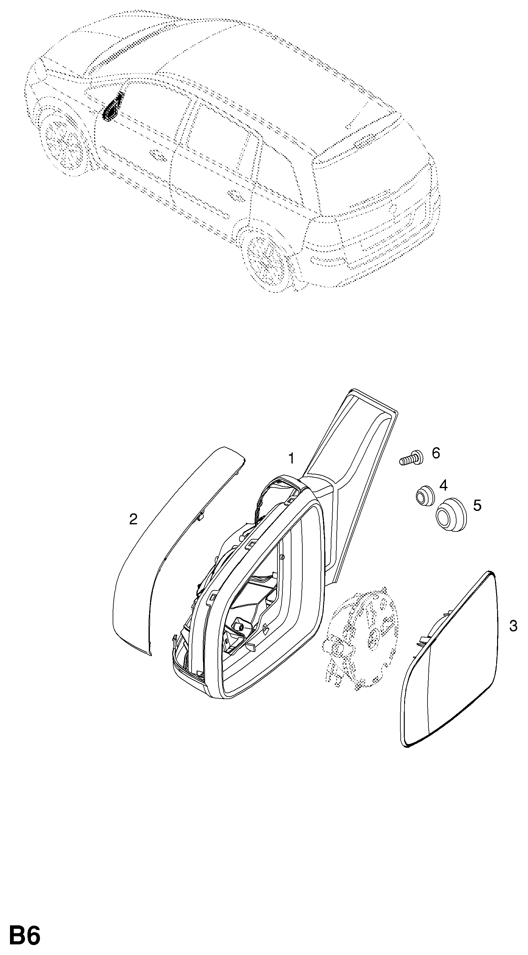 Opel 6428232 - Зовнішнє дзеркало autozip.com.ua