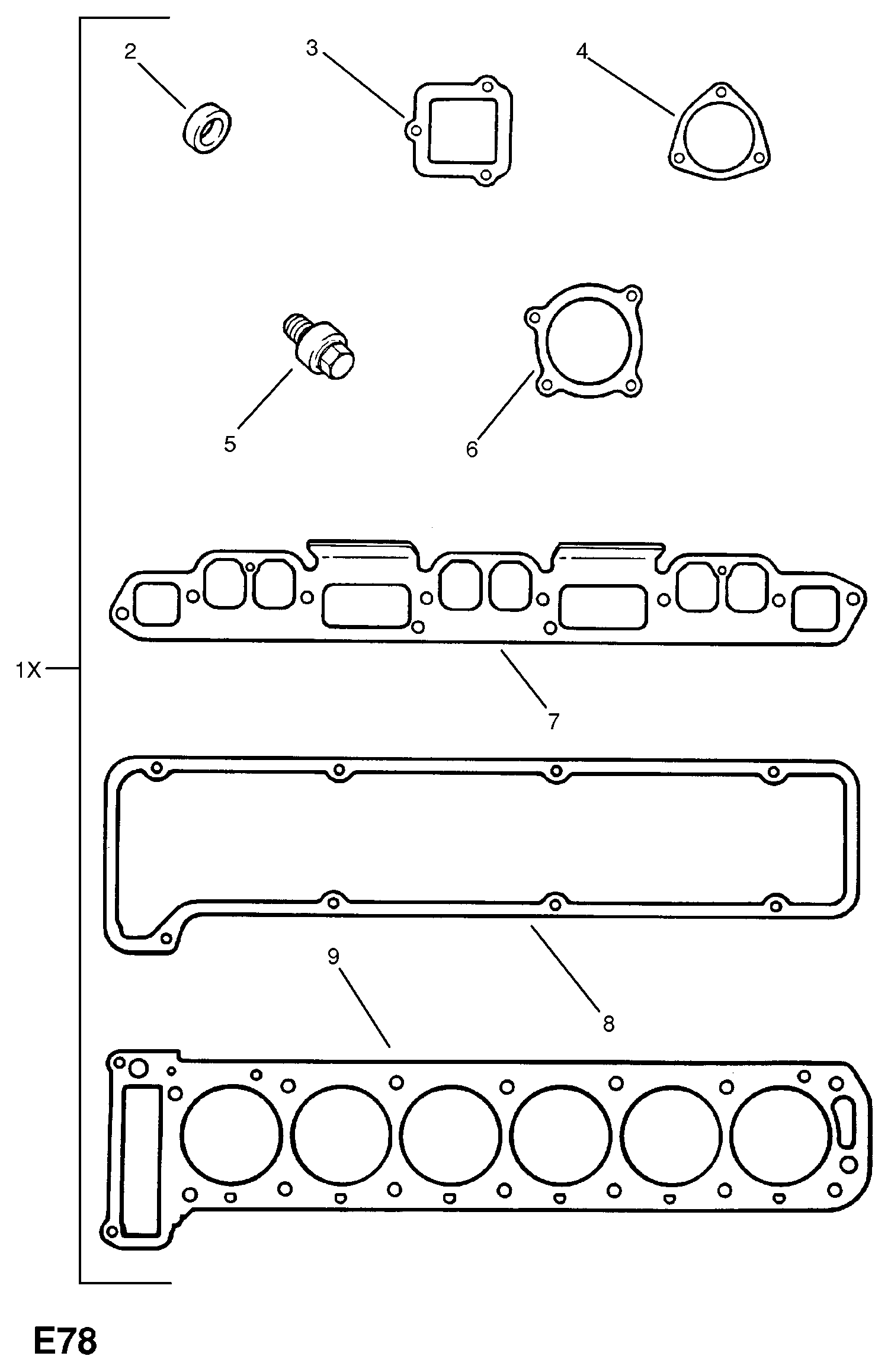 Opel 6 38 182 - Прокладка, головка циліндра autozip.com.ua