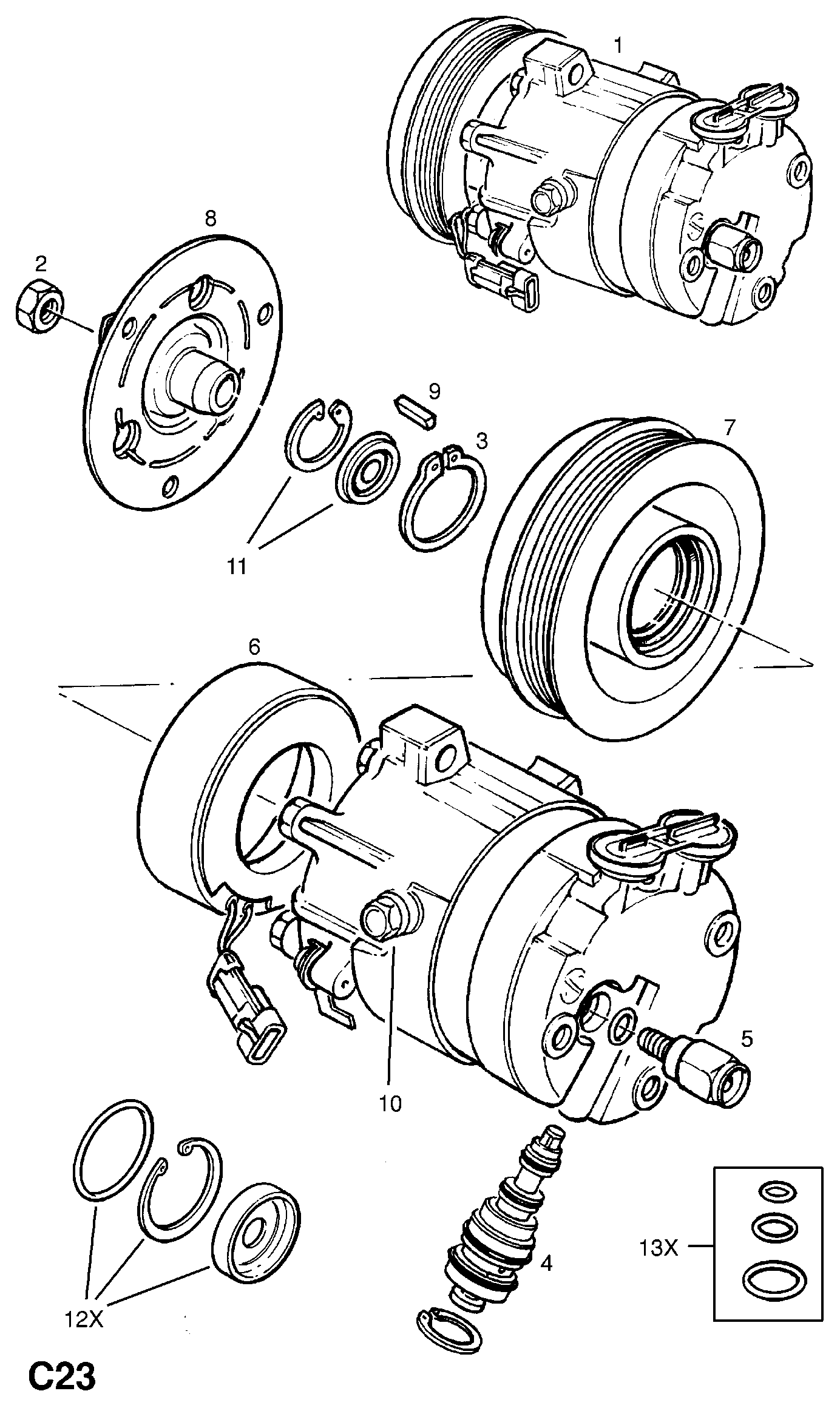 General Motors 1854043 - Компресор, кондиціонер autozip.com.ua