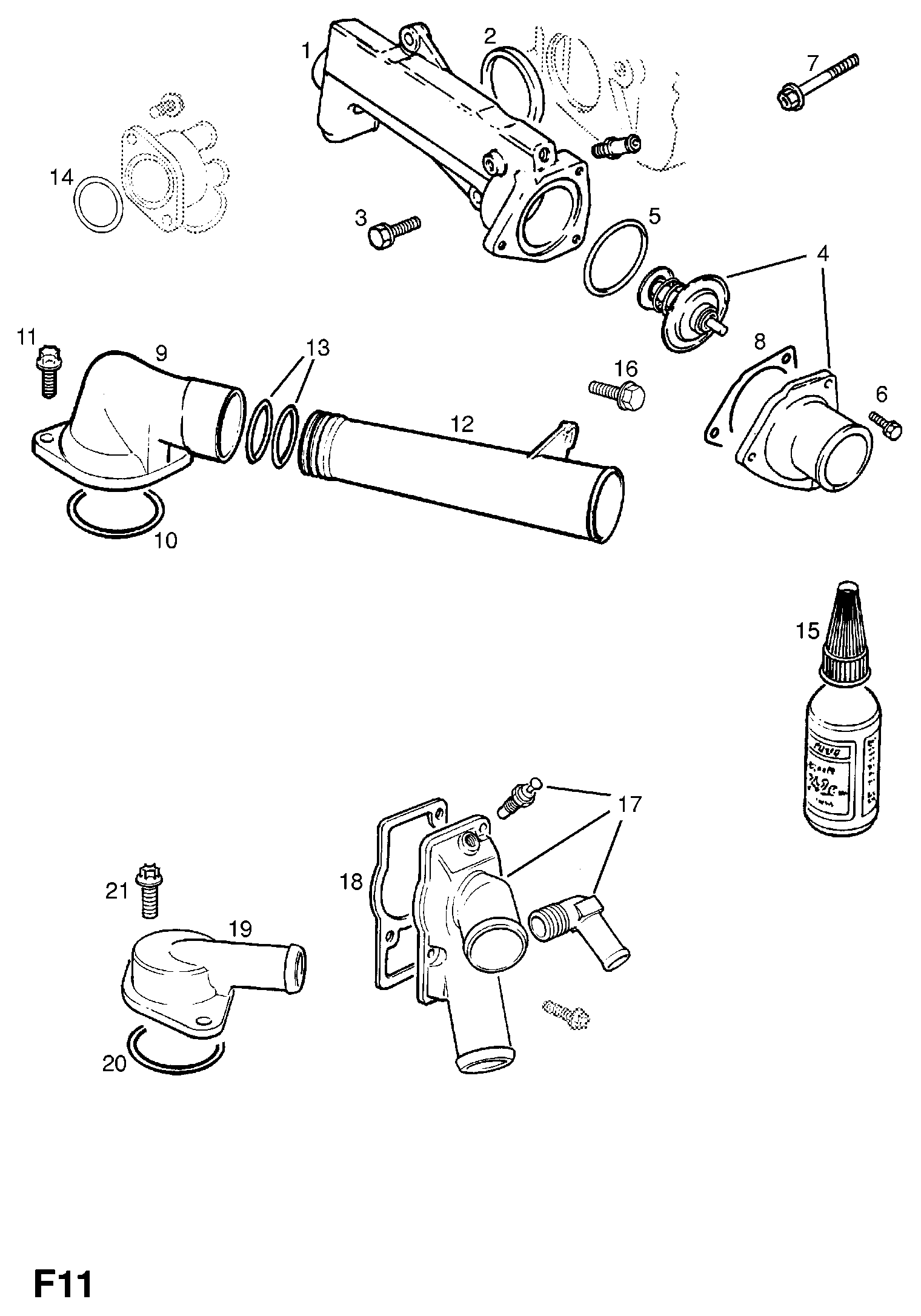 Vauxhall 63 38 470 - Прокладка, термостат autozip.com.ua