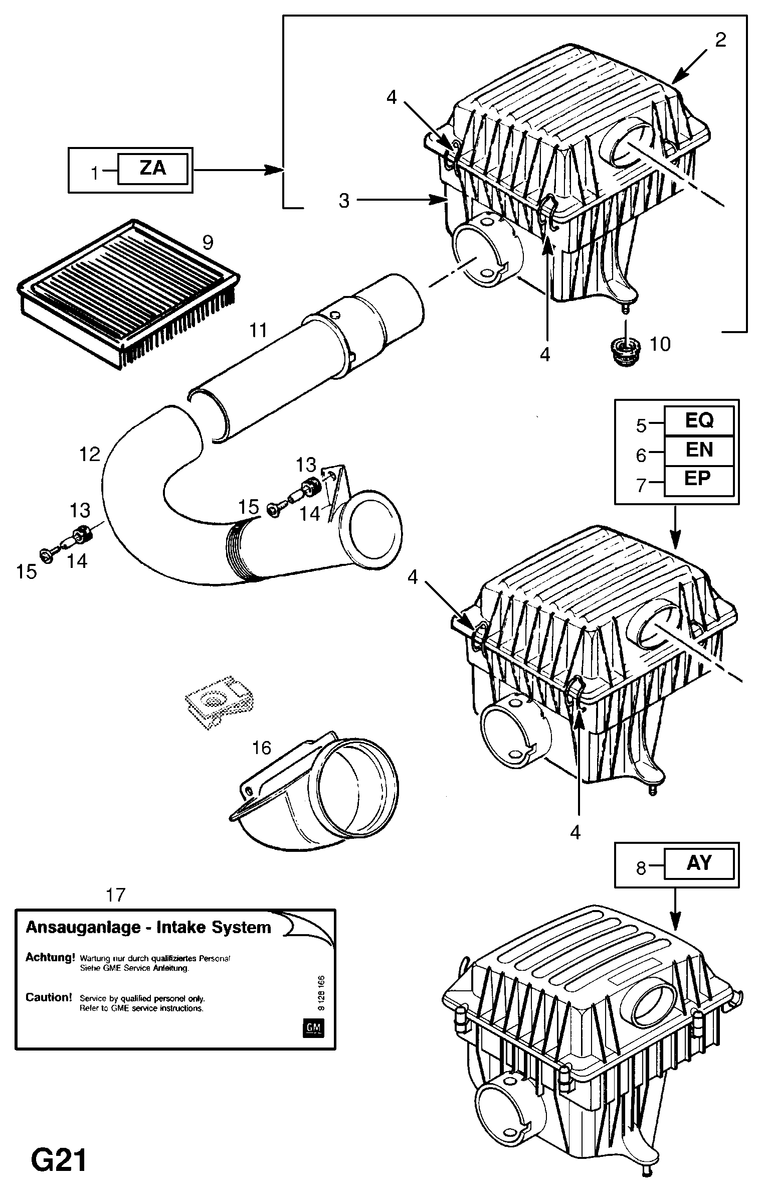 General Motors 835617 - Повітряний фільтр autozip.com.ua