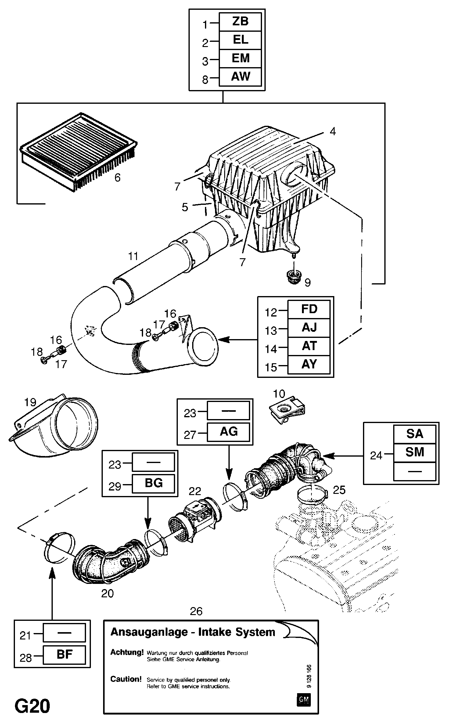 Opel 835607 - Повітряний фільтр autozip.com.ua