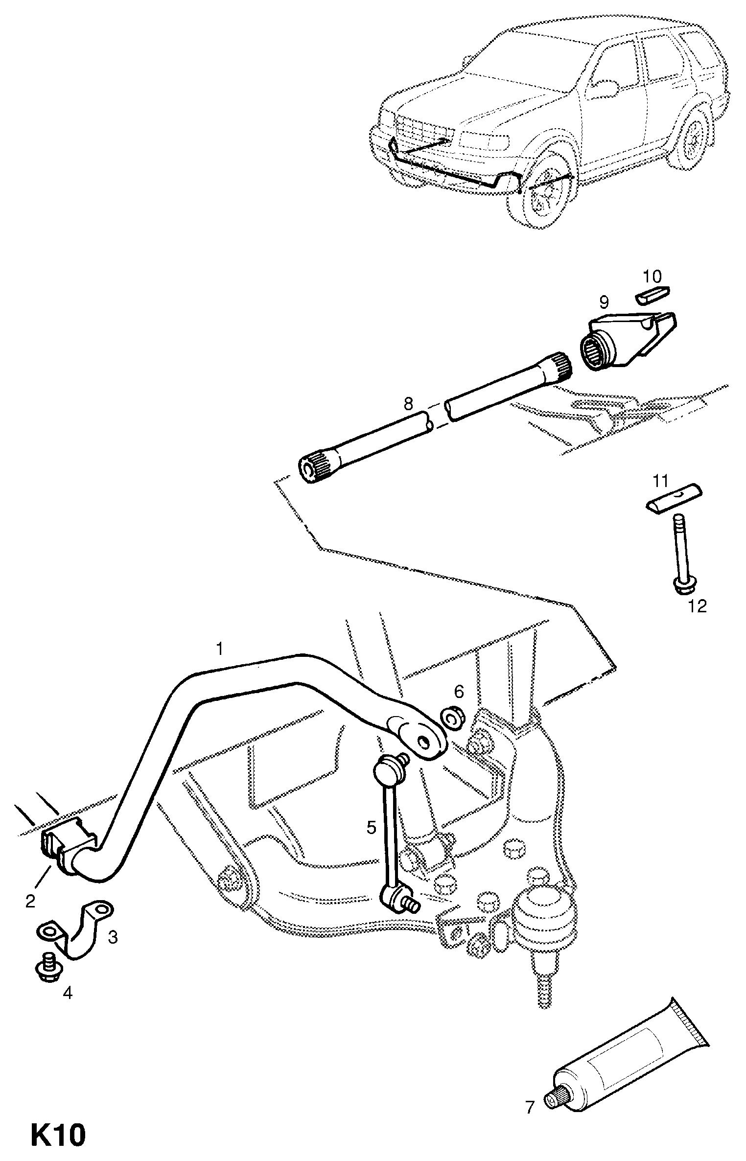 Opel 53 52 020 - Тяга / стійка, стабілізатор autozip.com.ua