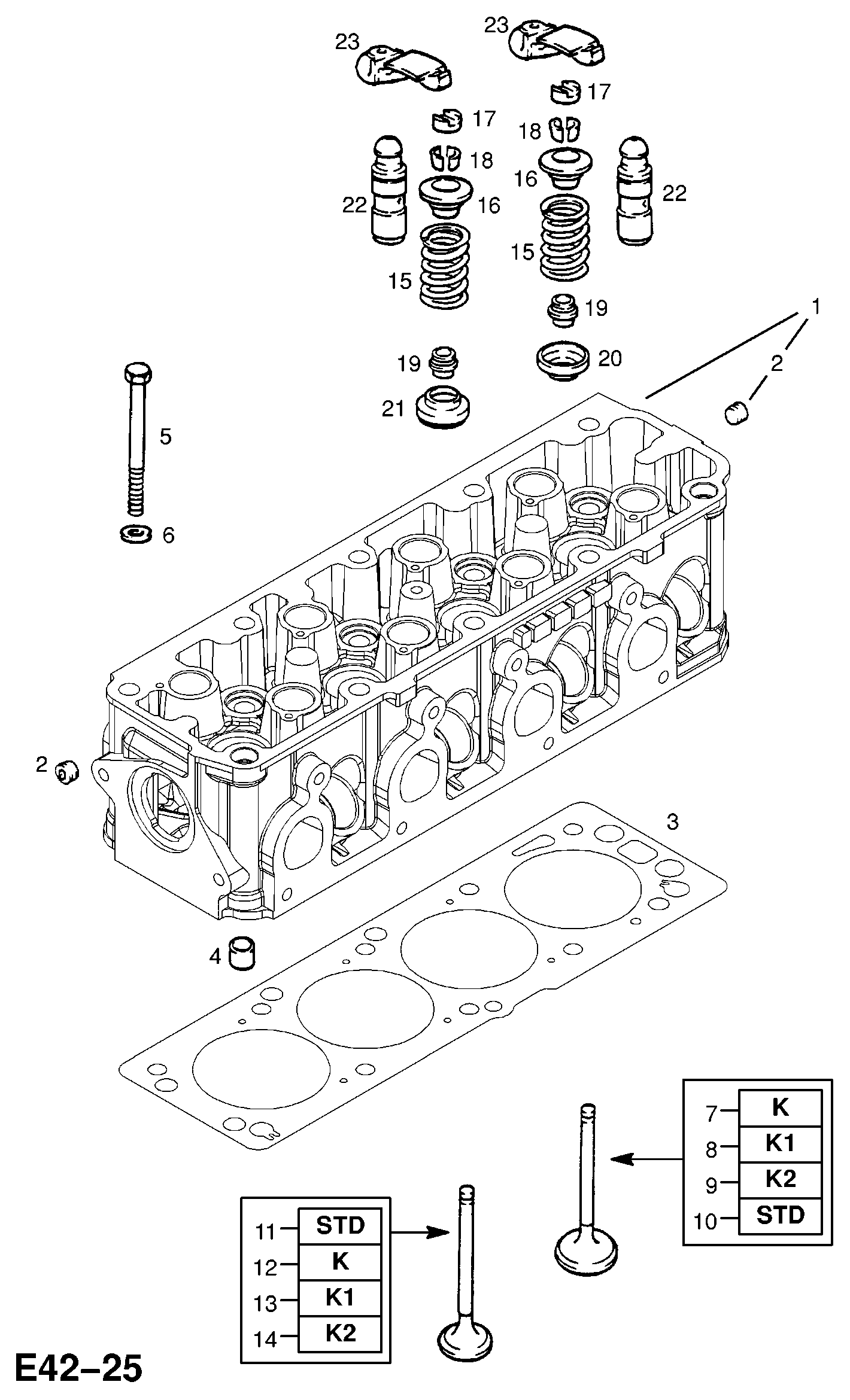 DAEWOO 607242 - Комплект болтів головки циліндрів autozip.com.ua