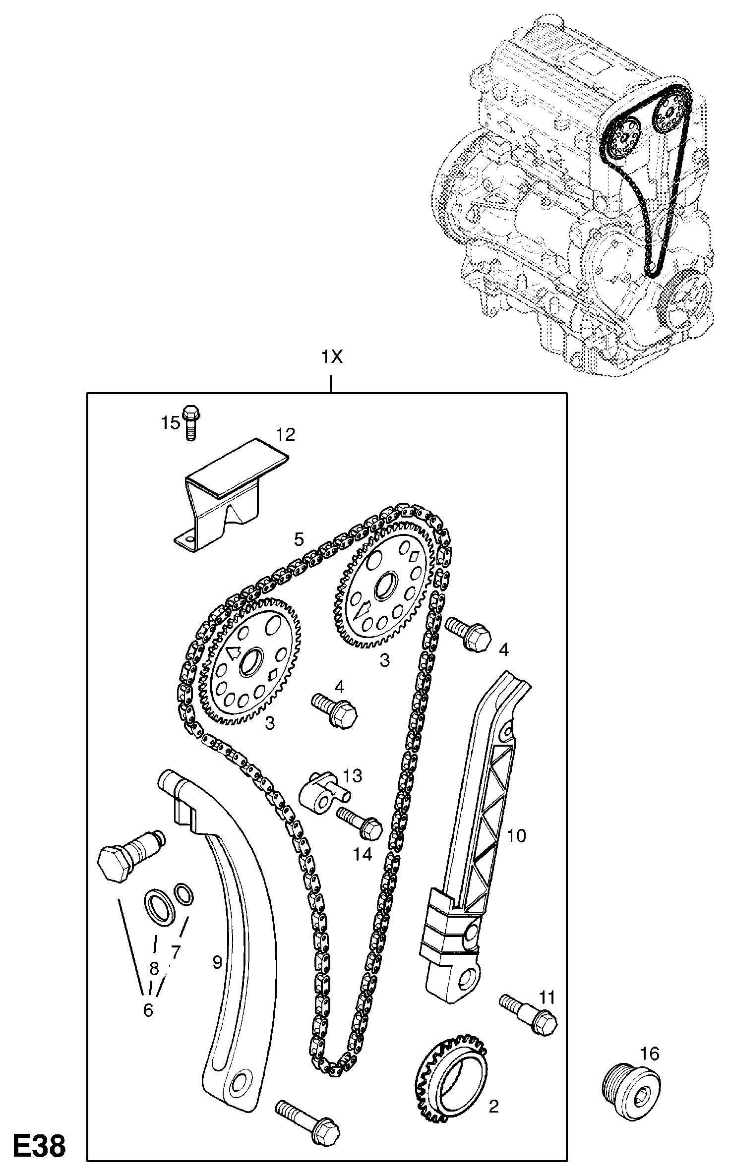 Vauxhall 6 36 550 - ARM, TENSIONER, TIMING CHAIN autozip.com.ua