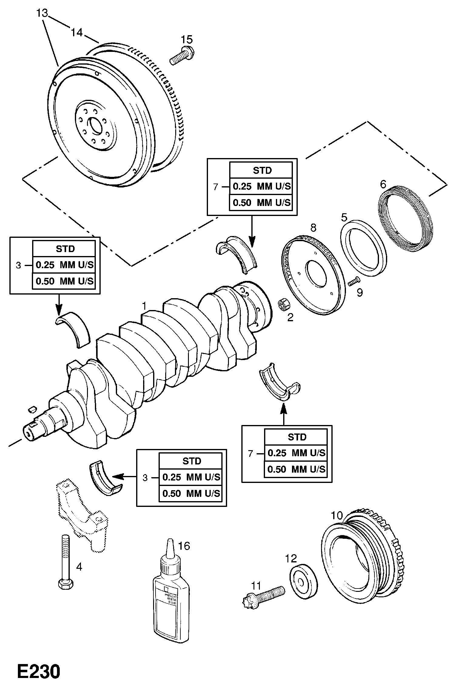 Vauxhall 5614844 - Ущільнене кільце, колінчастий вал autozip.com.ua