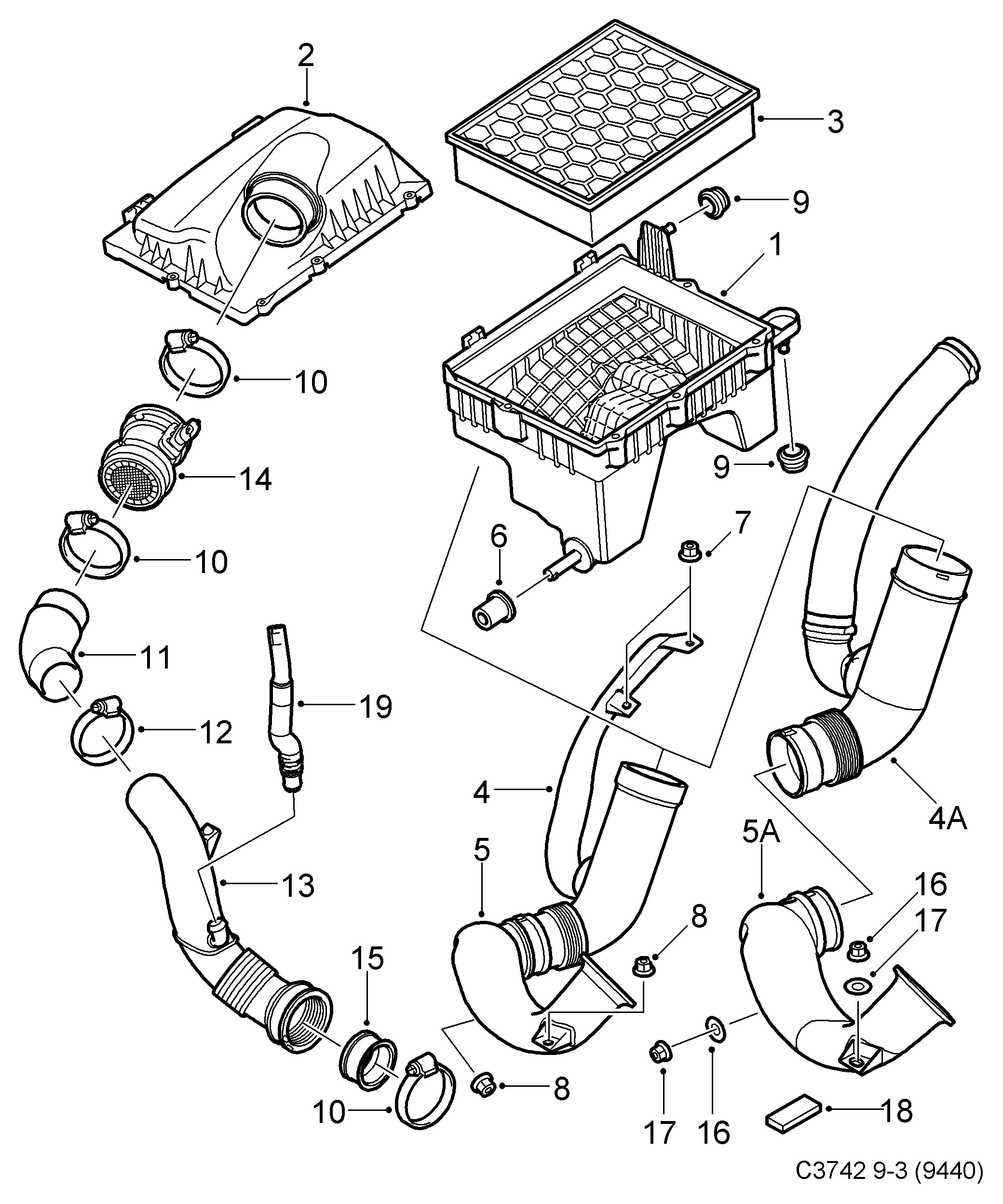 General Motors 93178243 - Датчик потоку, маси повітря autozip.com.ua