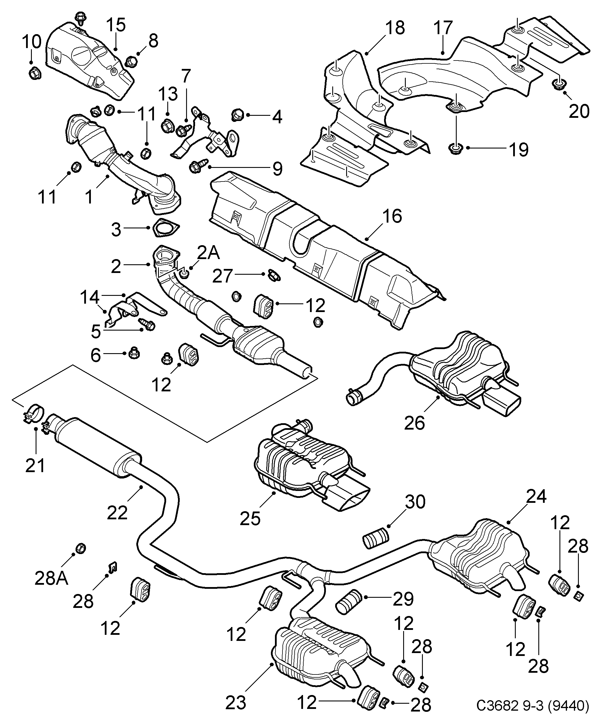 Vauxhall 12792819 - Каталізатор autozip.com.ua