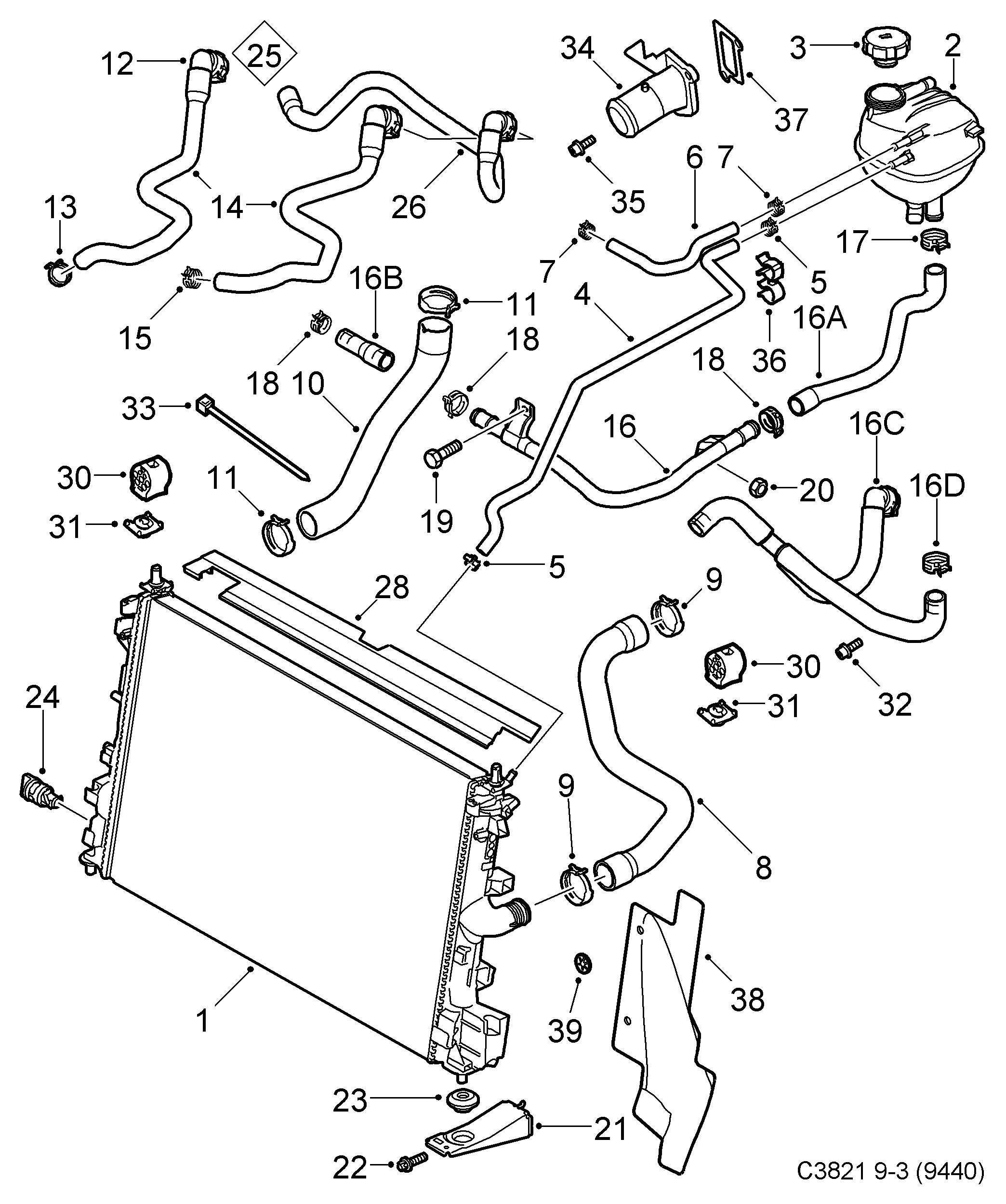 FIAT 13196477 - Радіатор, охолодження двигуна autozip.com.ua