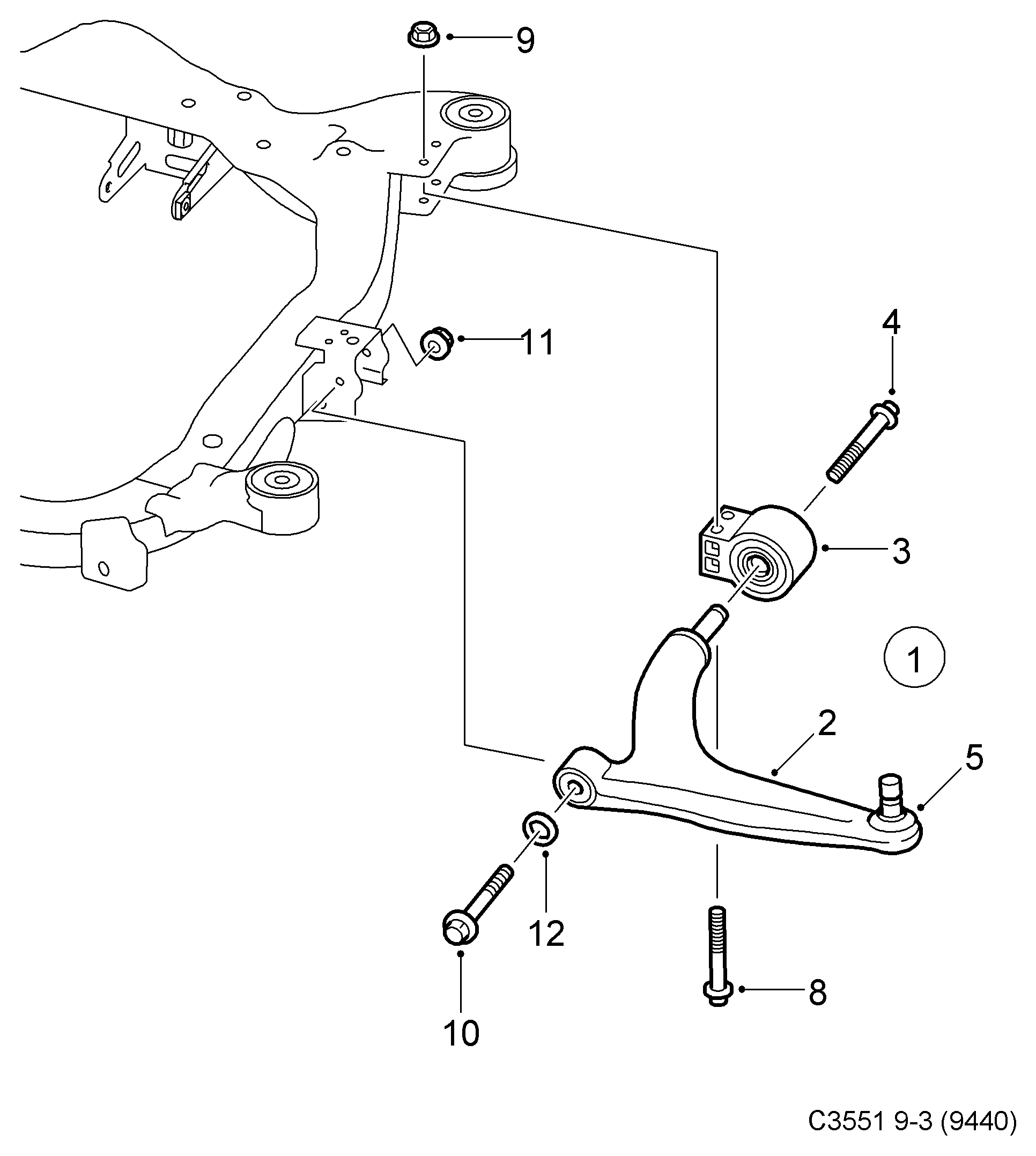 Vauxhall 12799199 - Важіль незалежної підвіски колеса autozip.com.ua