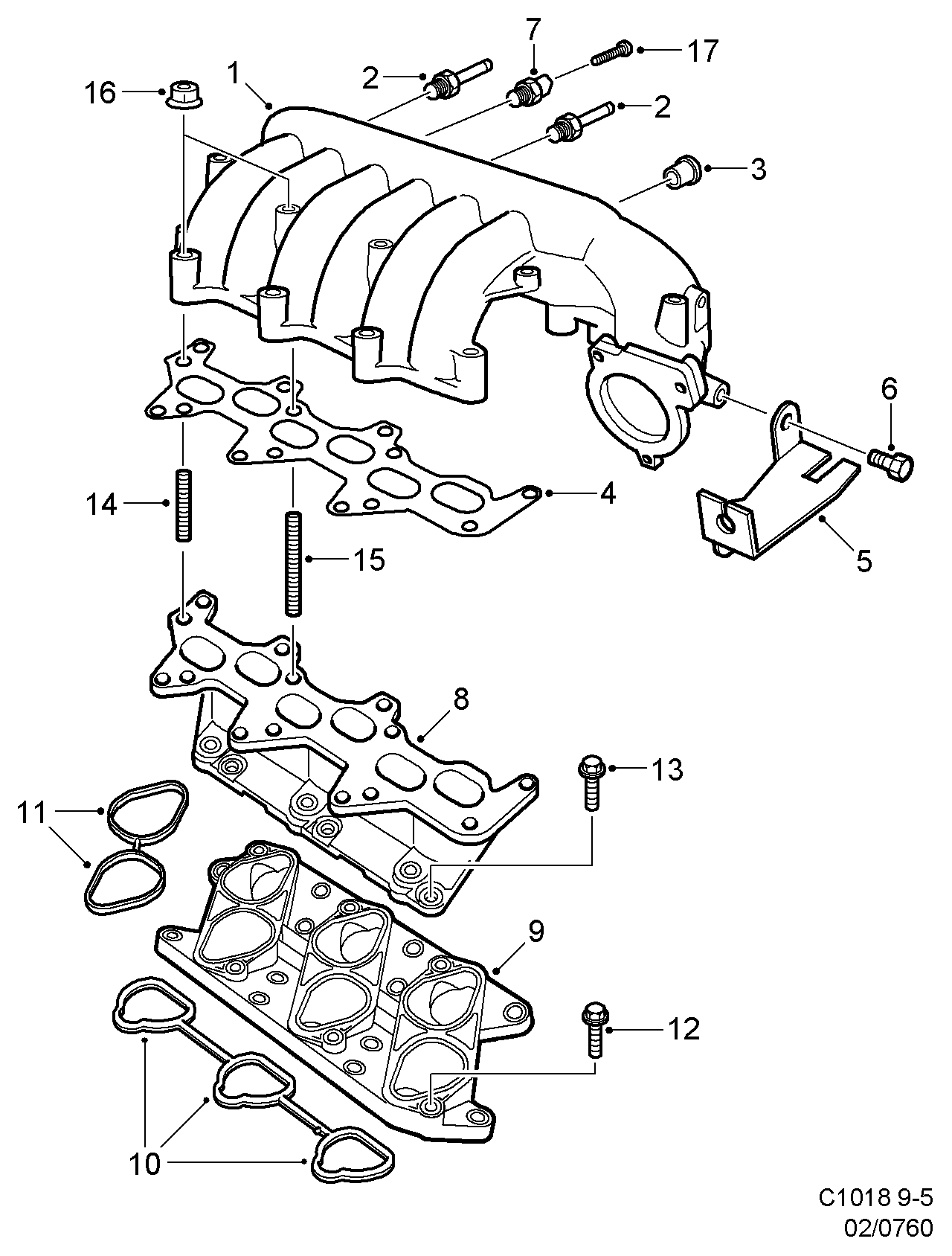 SAAB 47 70 426 - Прокладка, корпус впускного колектора autozip.com.ua